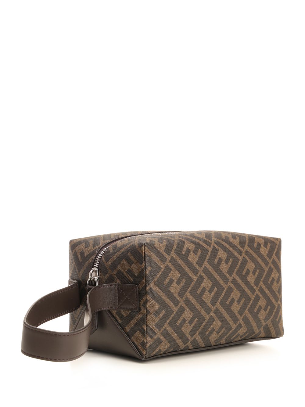 Shop Fendi Beauty Case In Brown Tela Ff