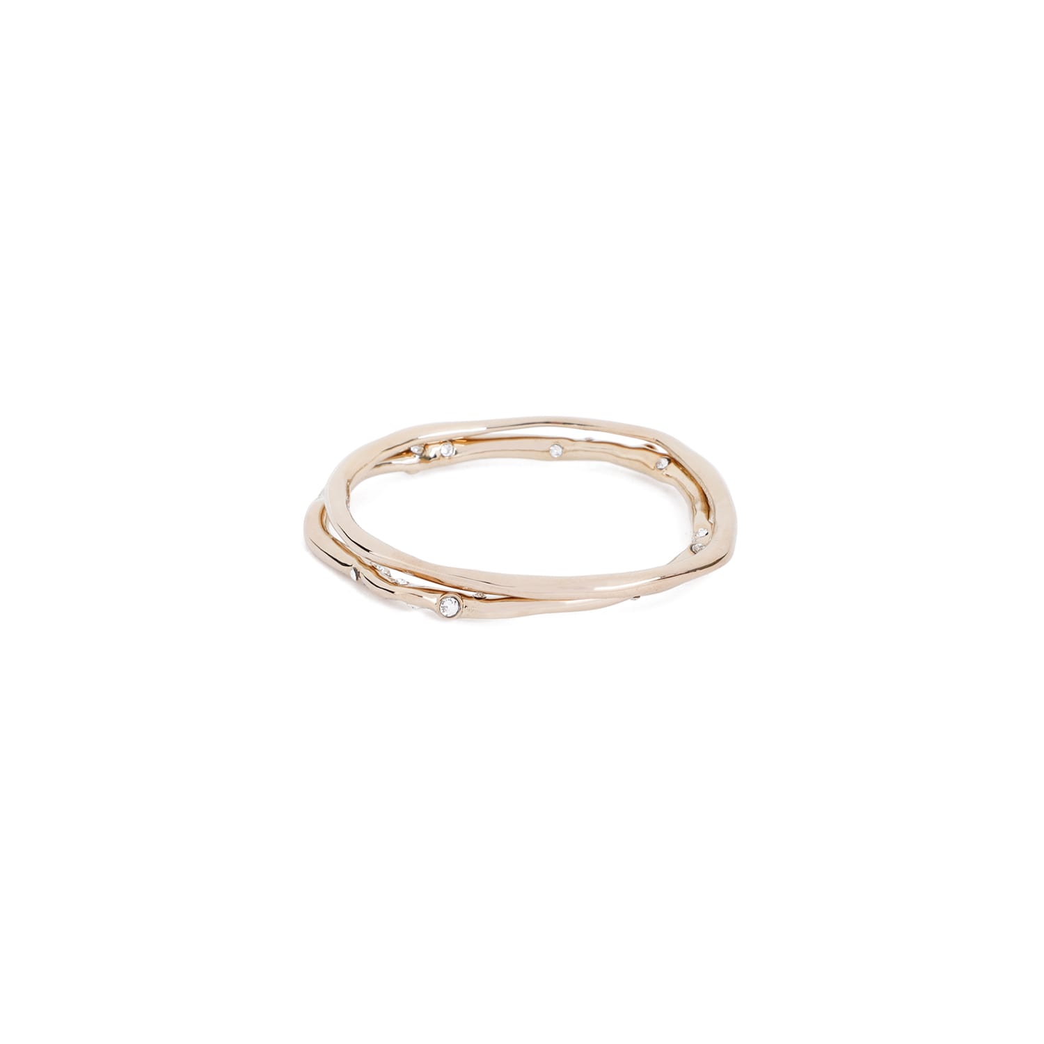 Dries Van Noten Crystal-embellished Irregular Bracelet In Gold
