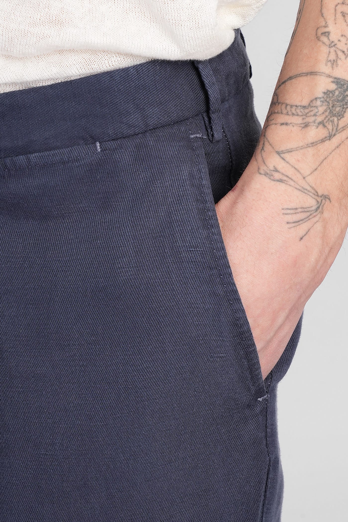 Santaniello Flip Ffevo Pants In Blue Cly In Blue