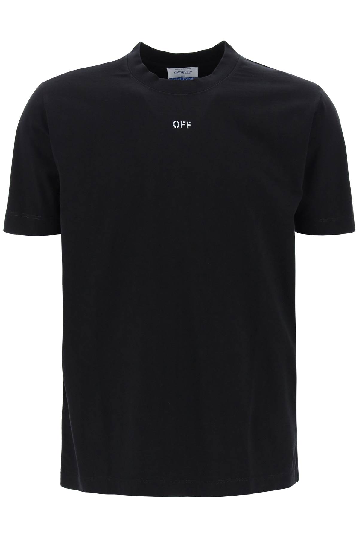 Shop Off-white Crew-neck T-shirt With Off Print In Black