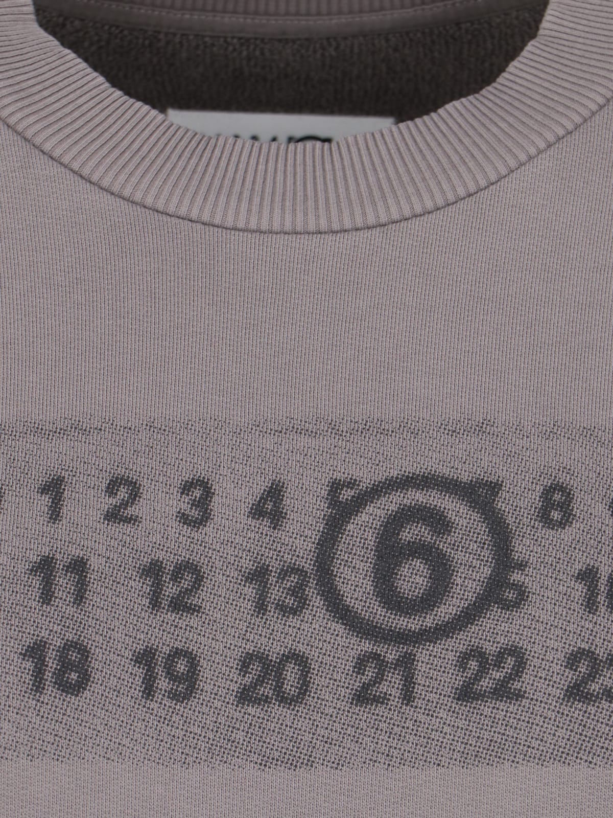 Shop Mm6 Maison Margiela Logo Print Sweatshirt In Taupe