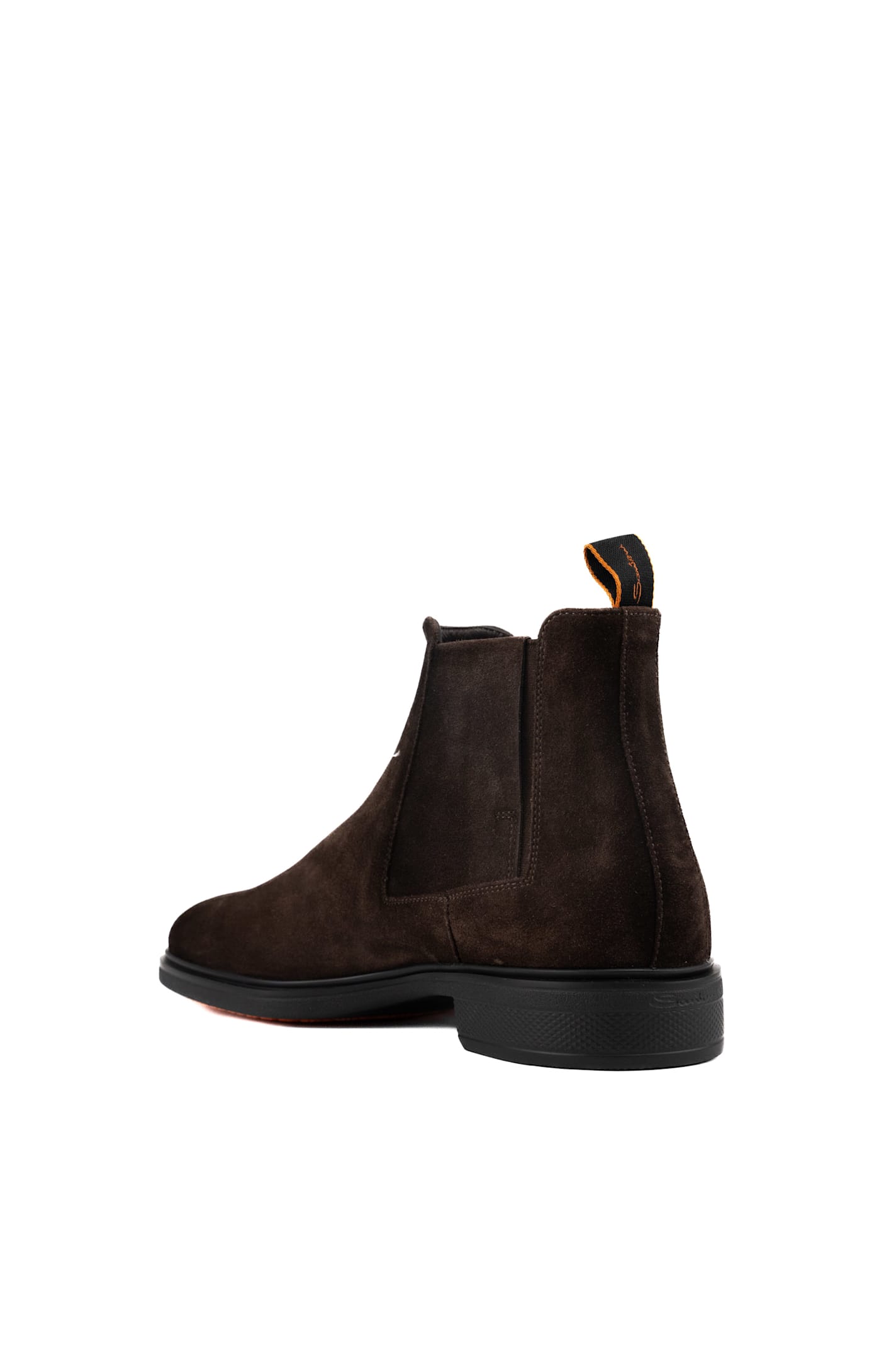 Shop Santoni Suede Chelsea Boots In Tpu Aran+eva Nero