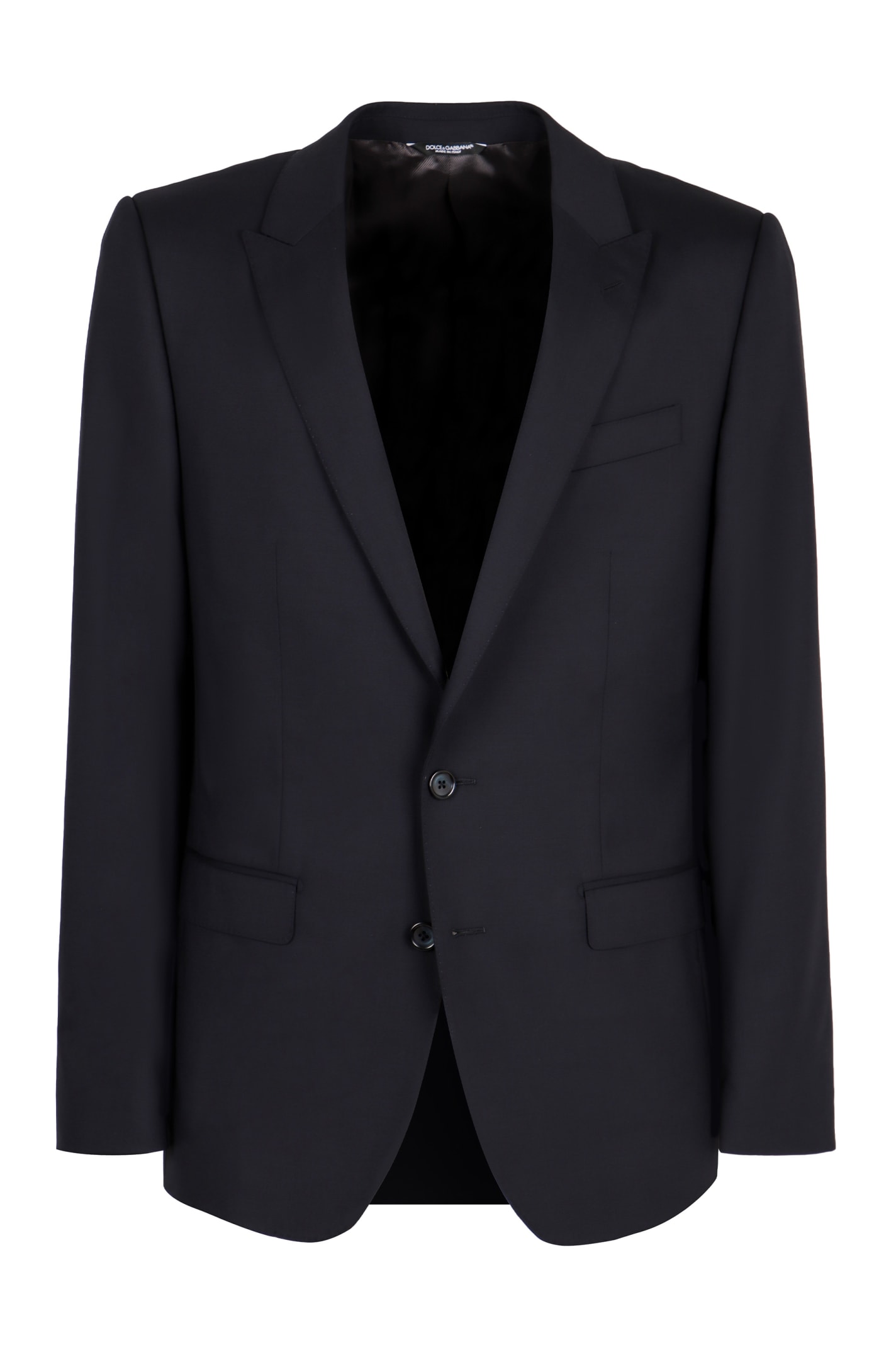 Shop Dolce & Gabbana Two Piece Suit In Stretching Wool In Blue