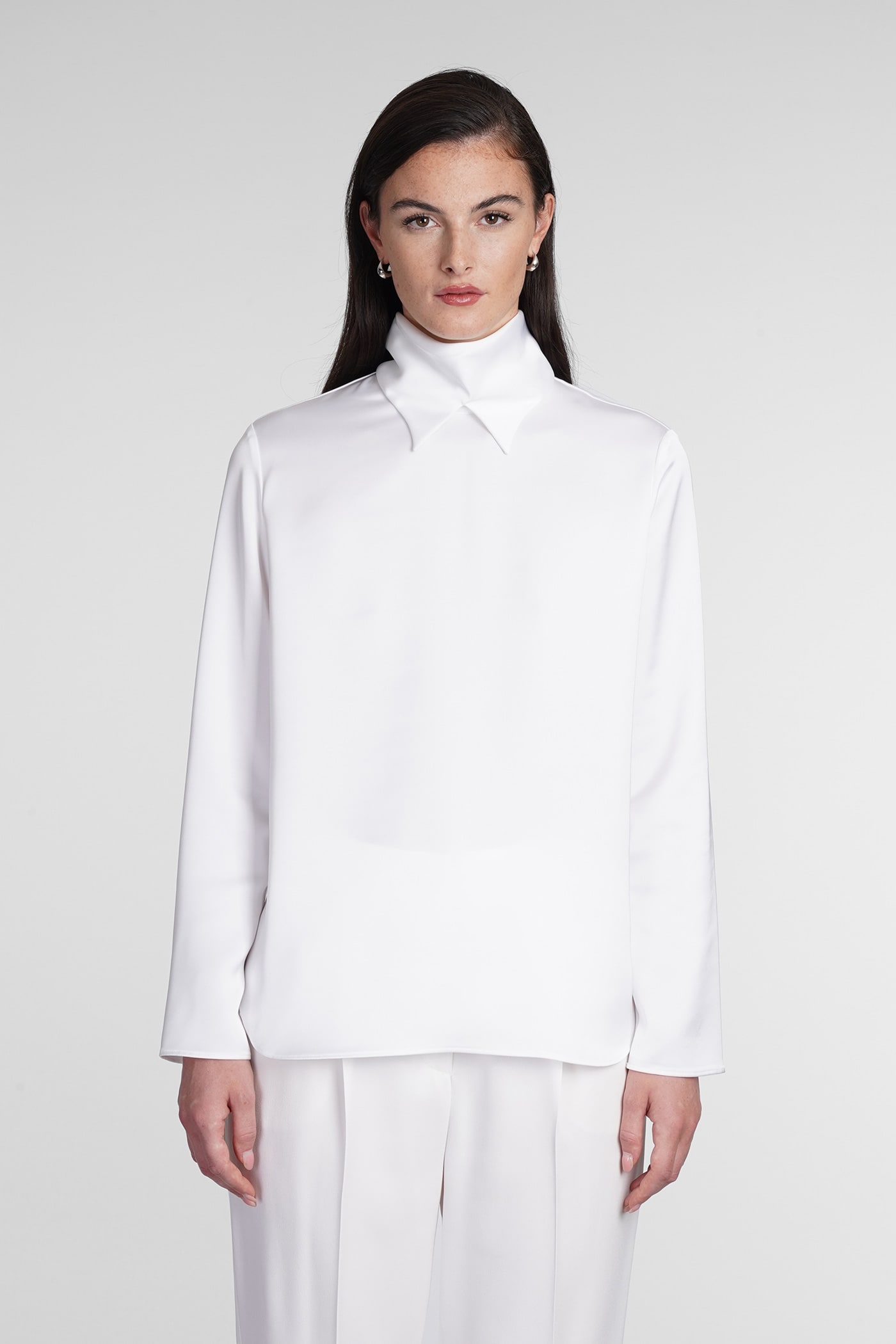 Blouse In White Polyester Giorgio Armani