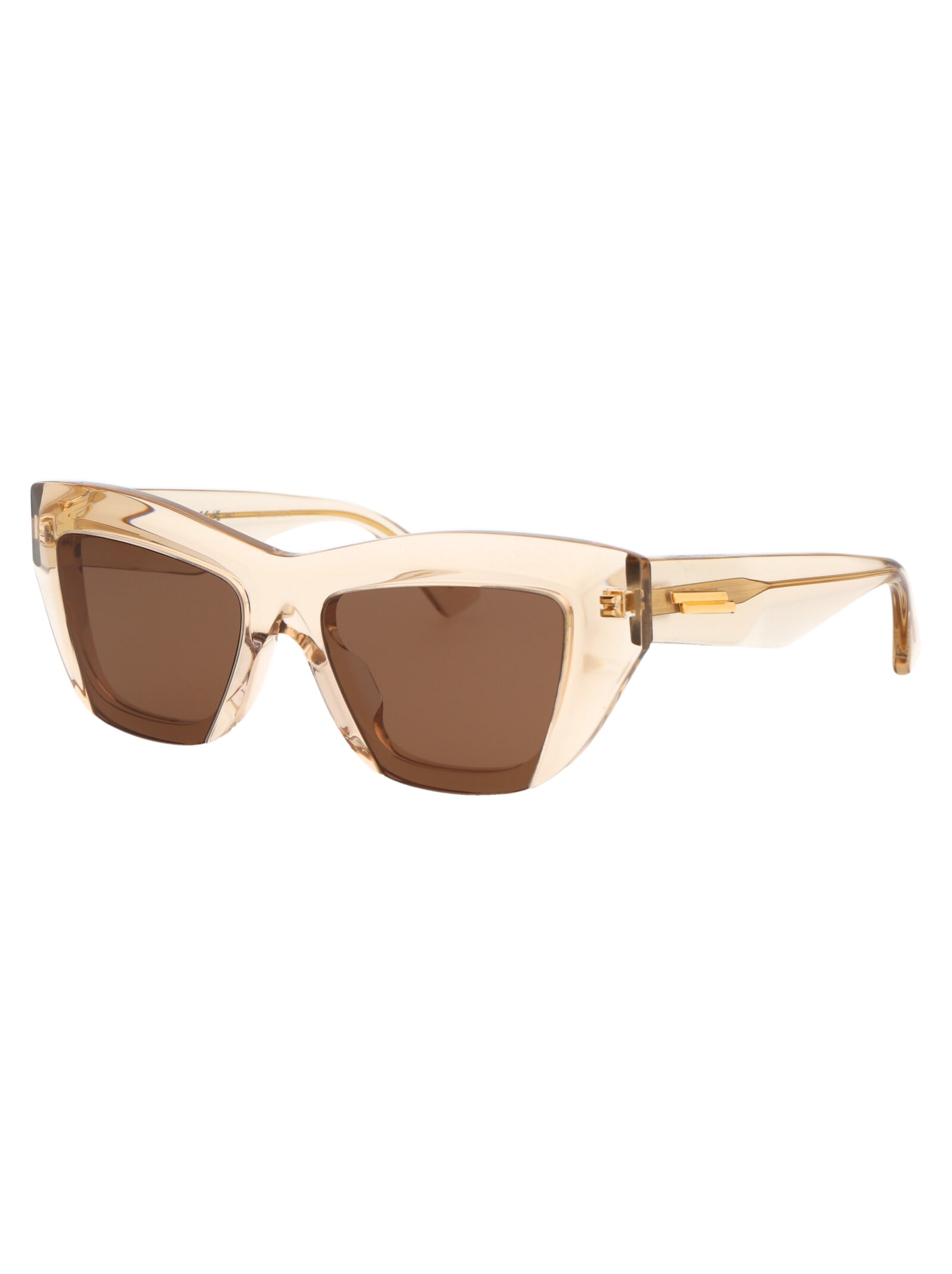 Shop Bottega Veneta Bv1218s Sunglasses In 003 Nude Nude Brown