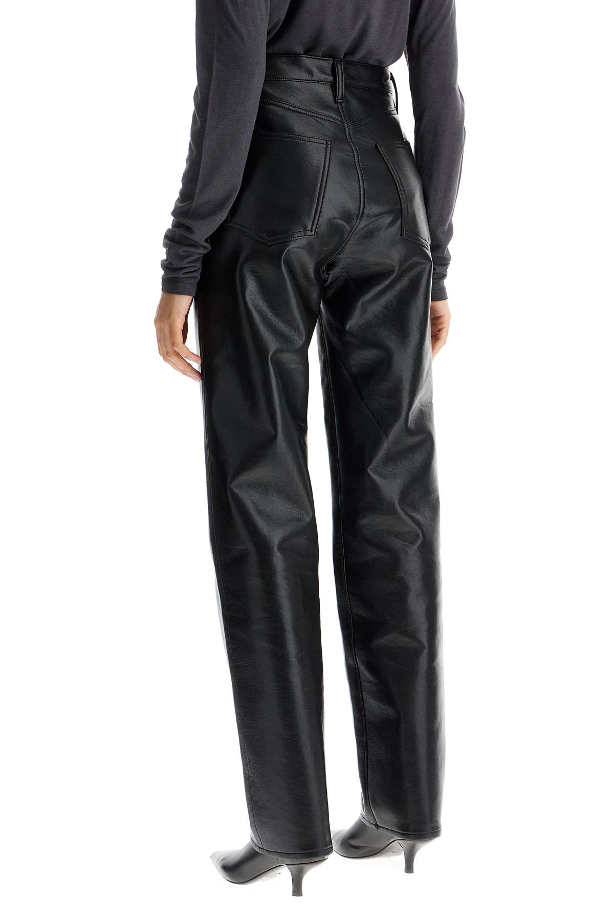 Agolde 90s Recycled Leather Pinch Waist In Black