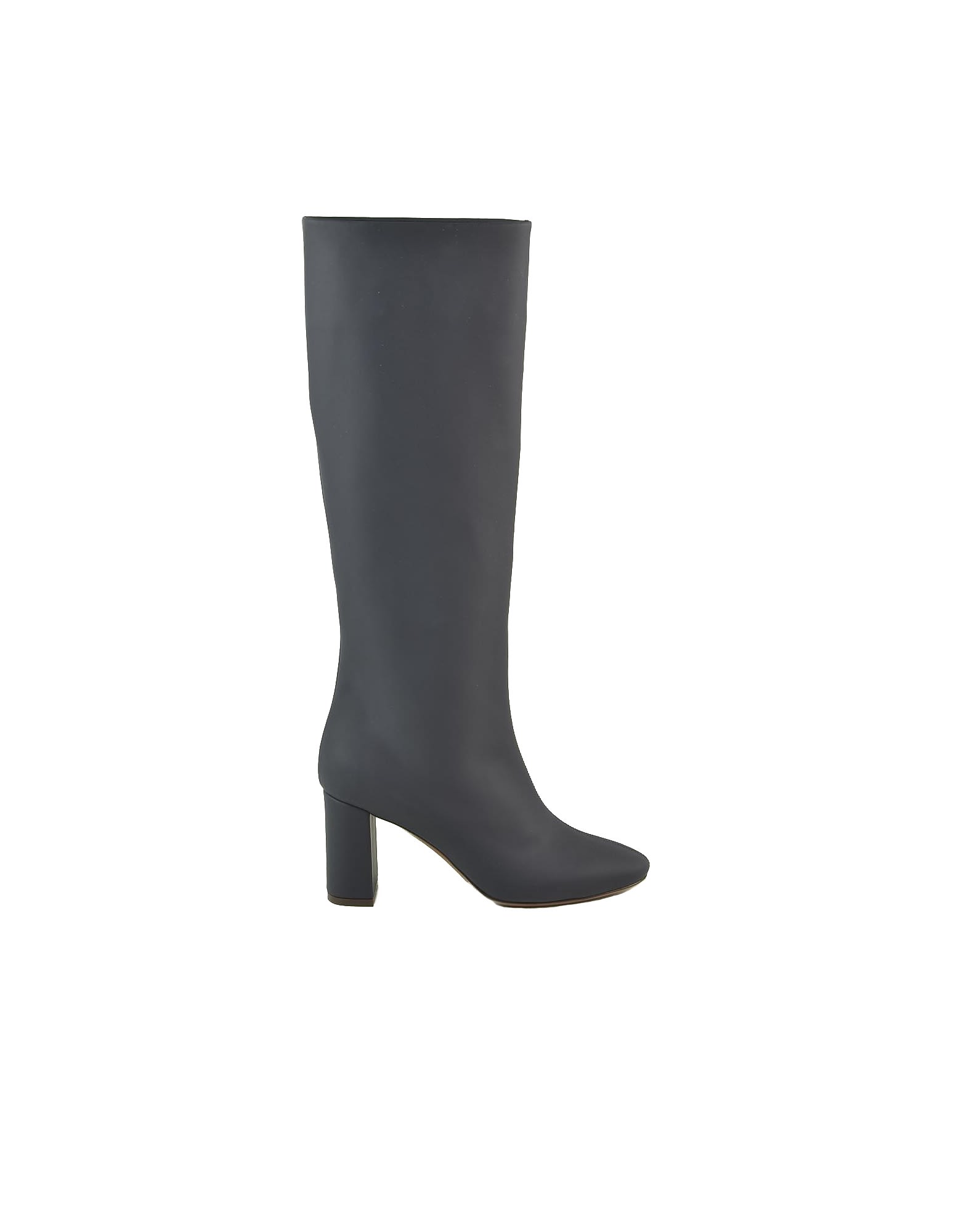 Lautre Chose Navy Blue Smooth Leather Boots