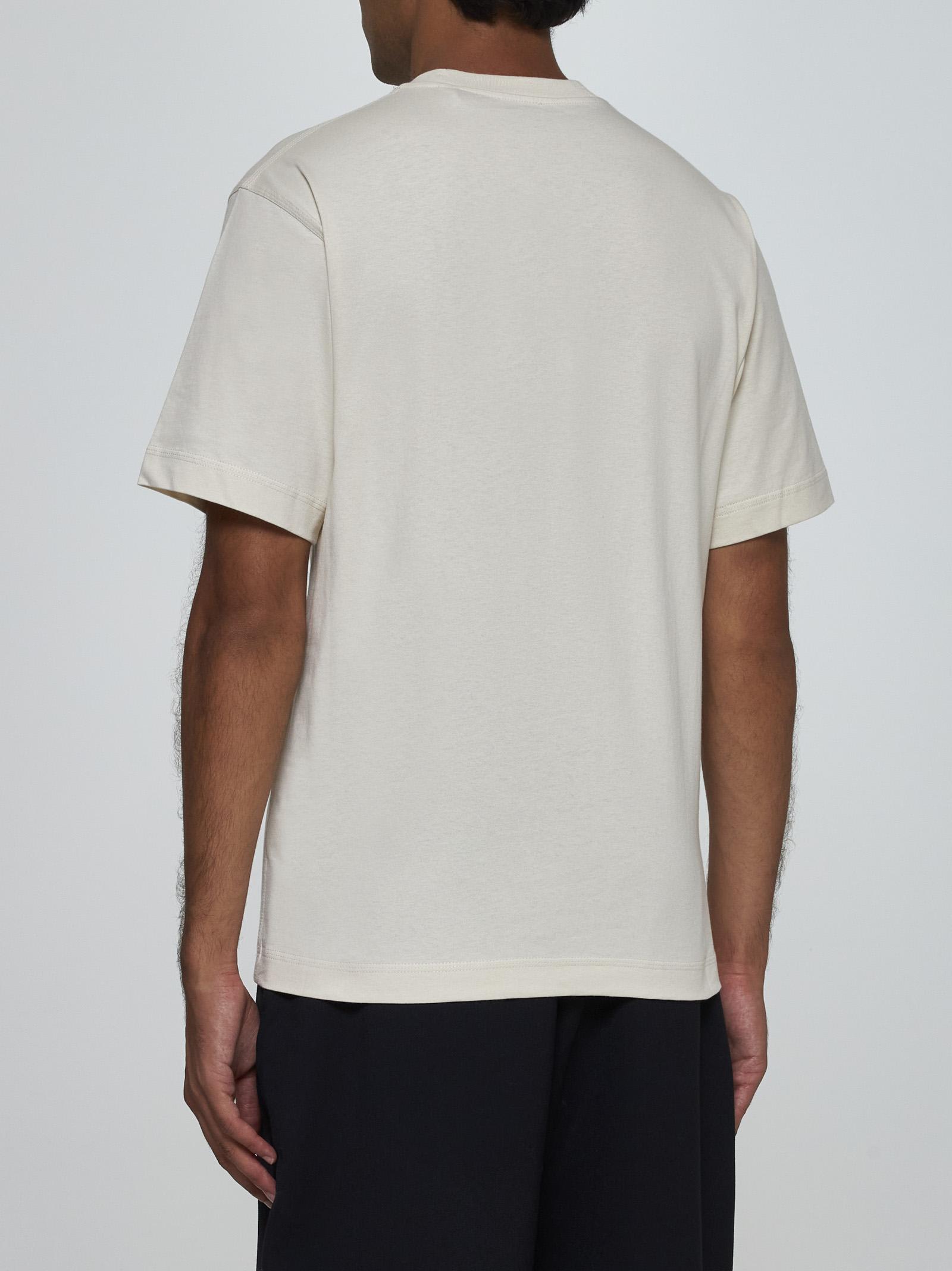 Shop Burberry Logo Cotton T-shirt In Neutrals