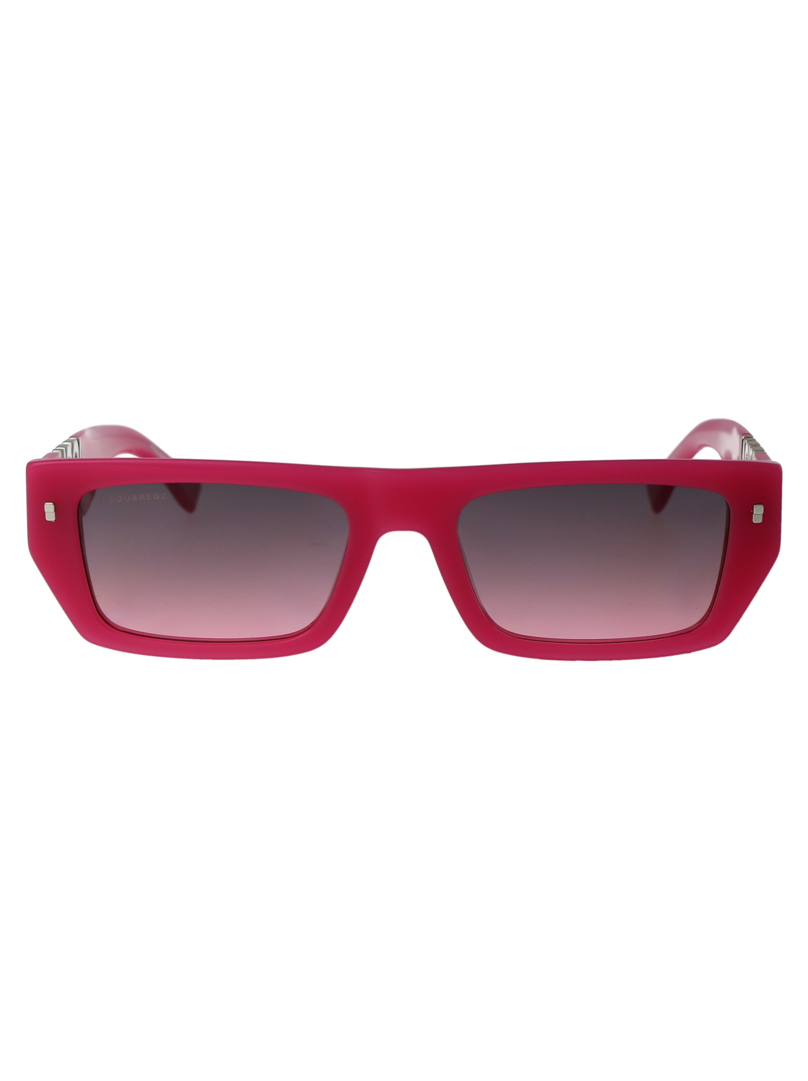 Shop Dsquared2 Icon 0011/s Sunglasses In Mu1ff Fuchsia
