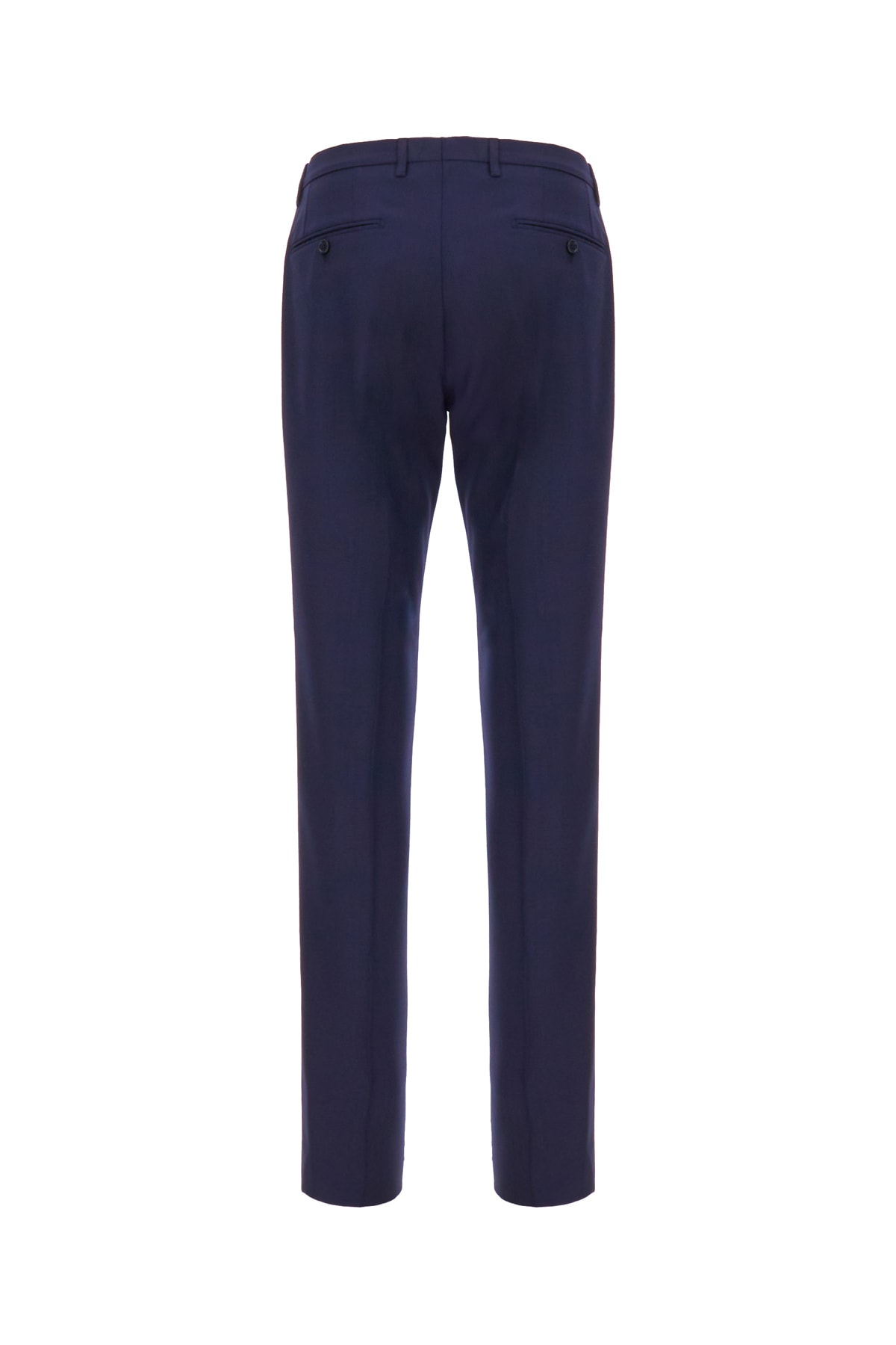 Shop Dolce & Gabbana Navy Blue Wool Pant In Blu Scurissimo 3