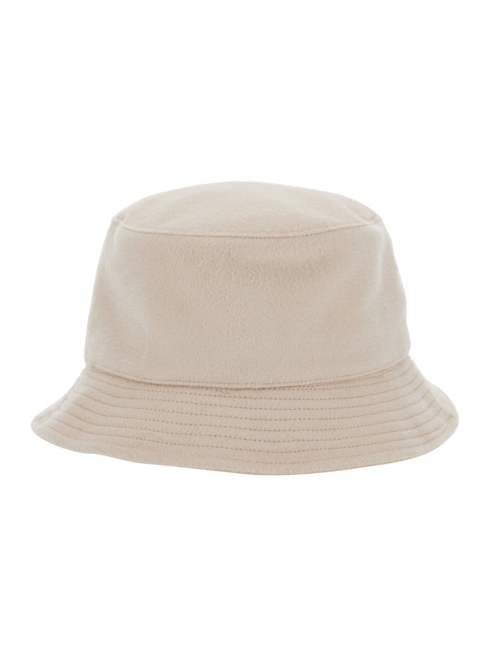 Jacquemus Beige Embroidered Logo Bucket Hat In Brown
