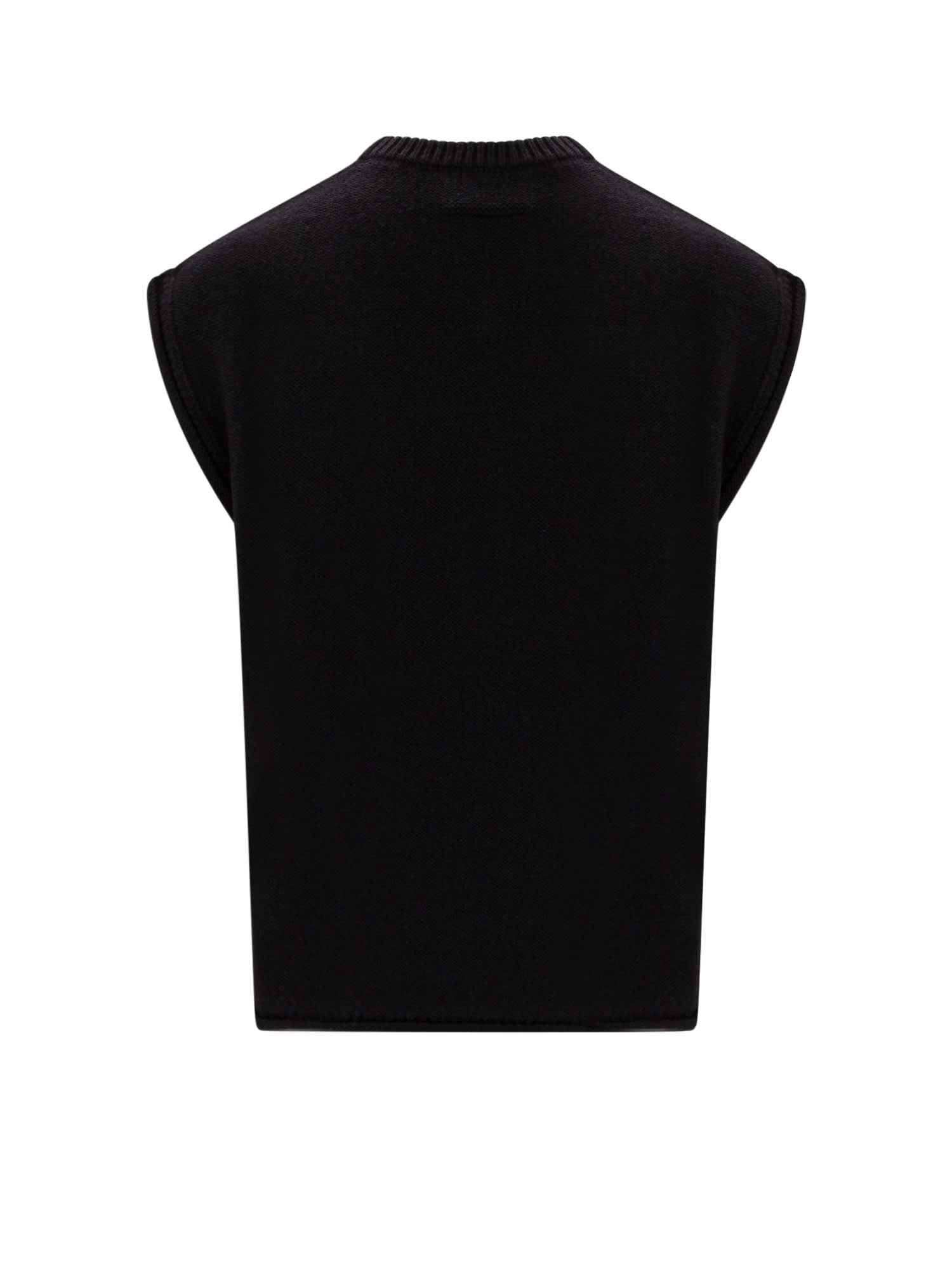 Shop Mm6 Maison Margiela Vest In Black