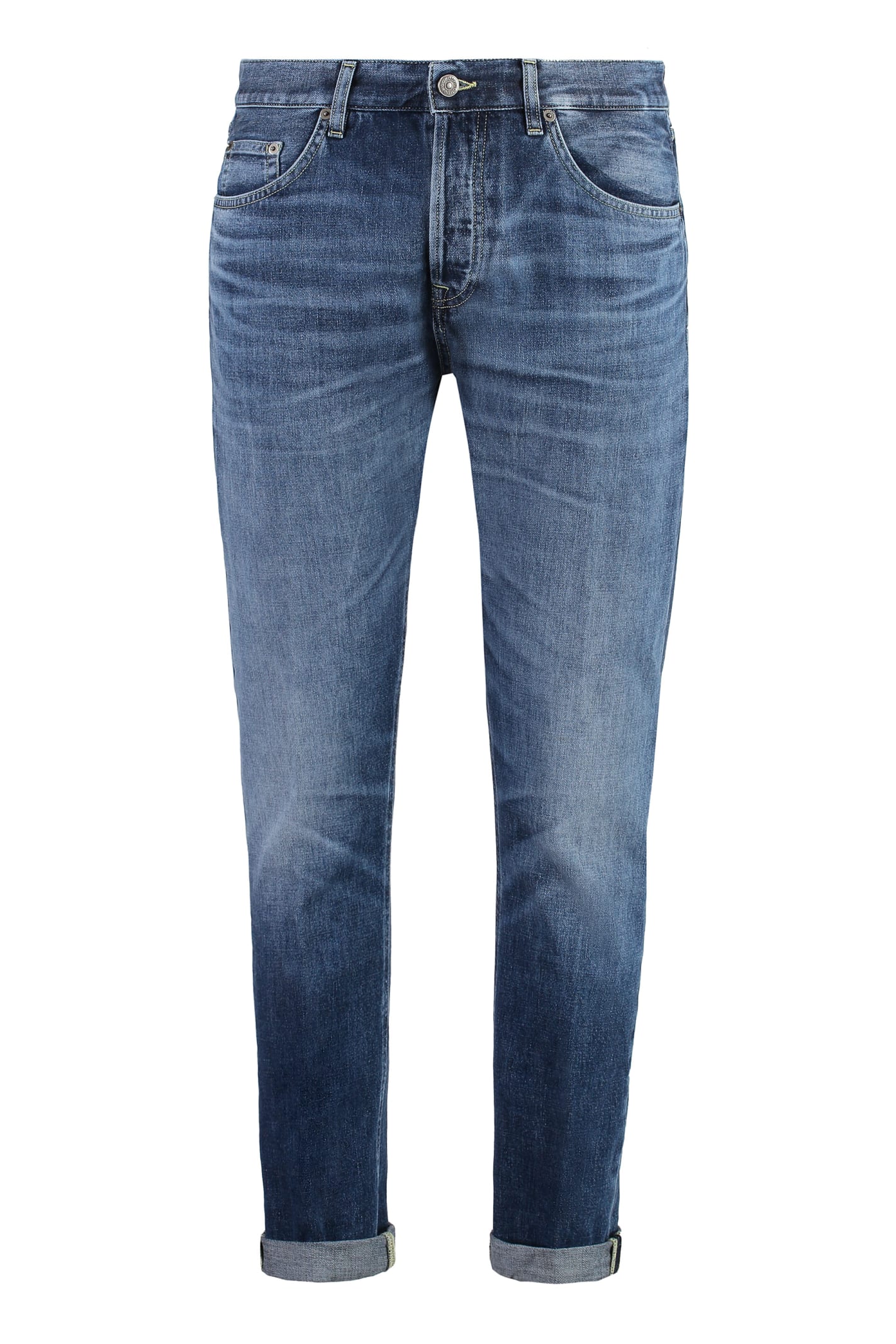 Shop Dondup Icon Stretch Cotton Jeans In Denim