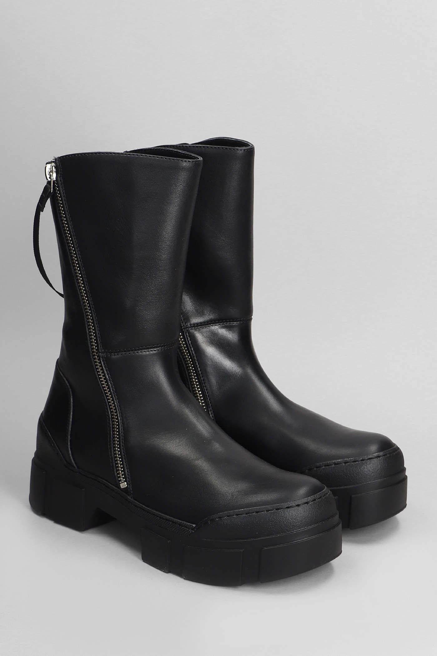 Shop Vic Matie Gospel High Heels Ankle Boots In Black Leather