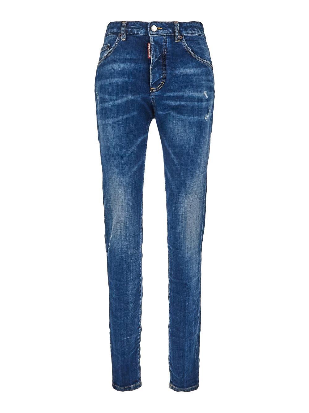 Shop Dsquared2 Skinny Dan Jeans In Blu Denim