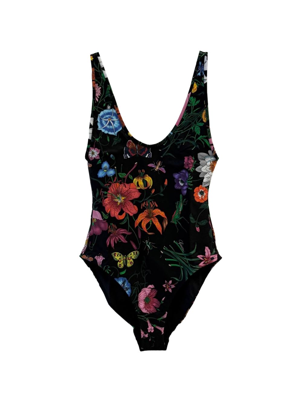 Gucci Printed Swimsuit In Black