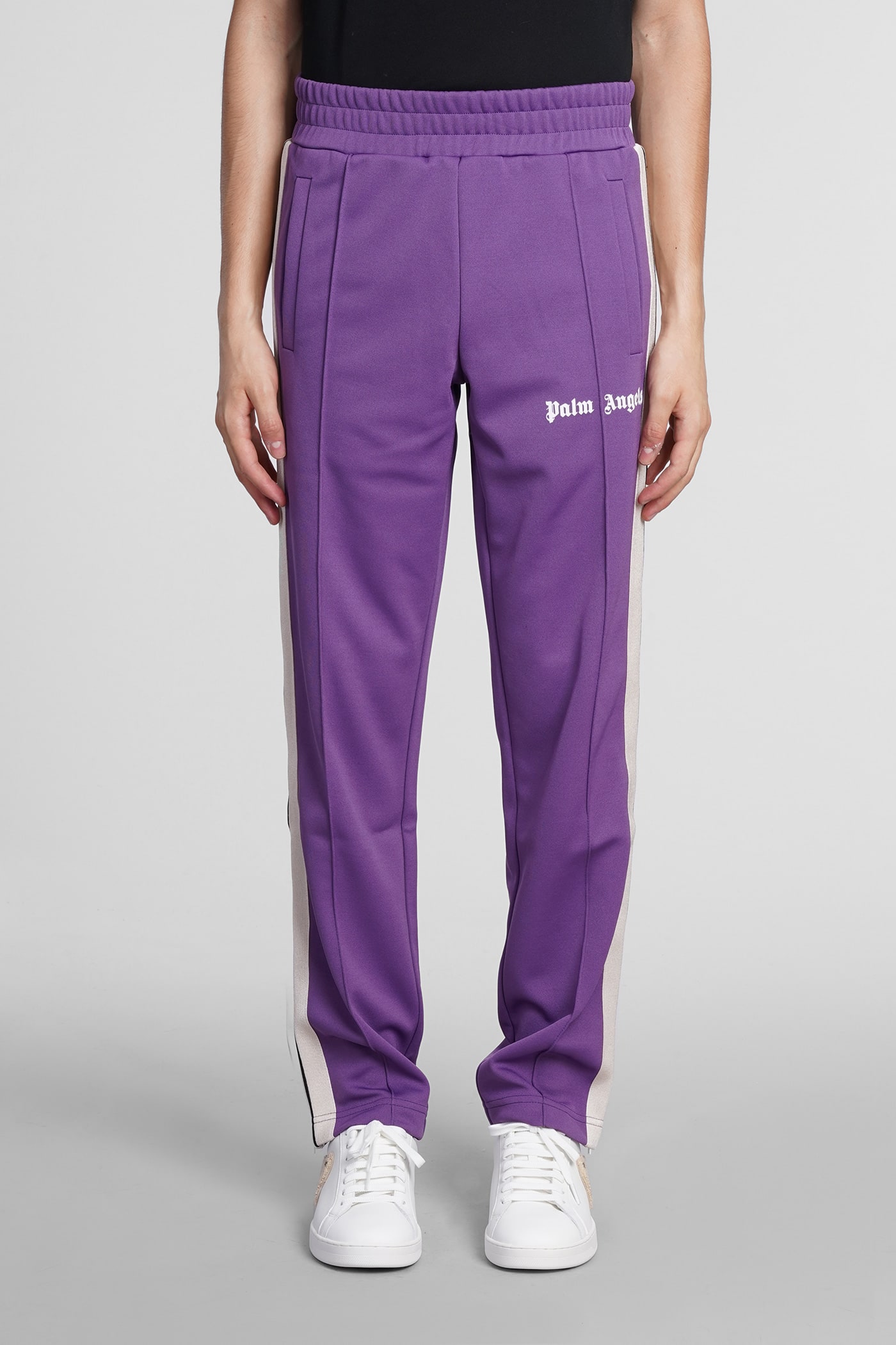 Palm Angels Pants In Viola Polyester