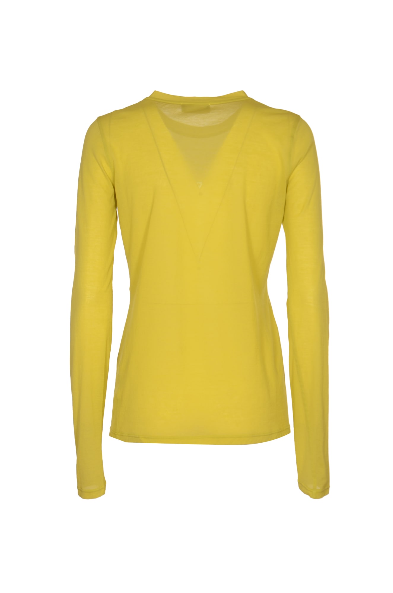 Shop Roberto Collina Round Neck Plain Sweatshirt In Limone