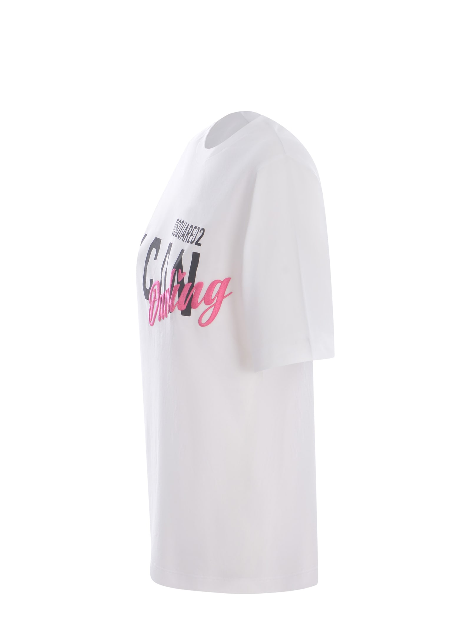 Shop Dsquared2 T-shirt  Darling Made Of Cotton In Bianco