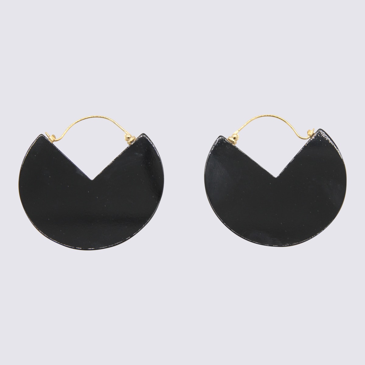 Black And Gold Brass 90 Earrings