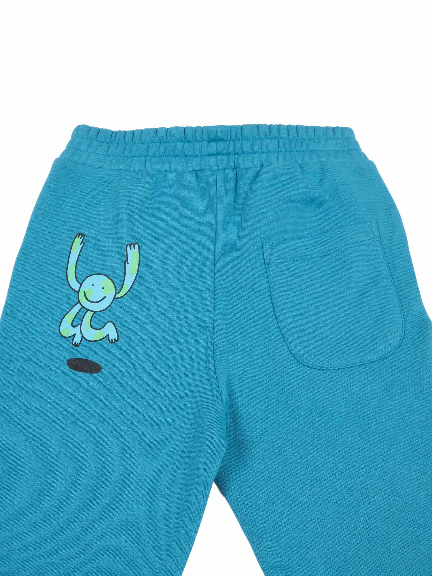 Stella Mccartney Cotton Graphic Sweatpants In Blue