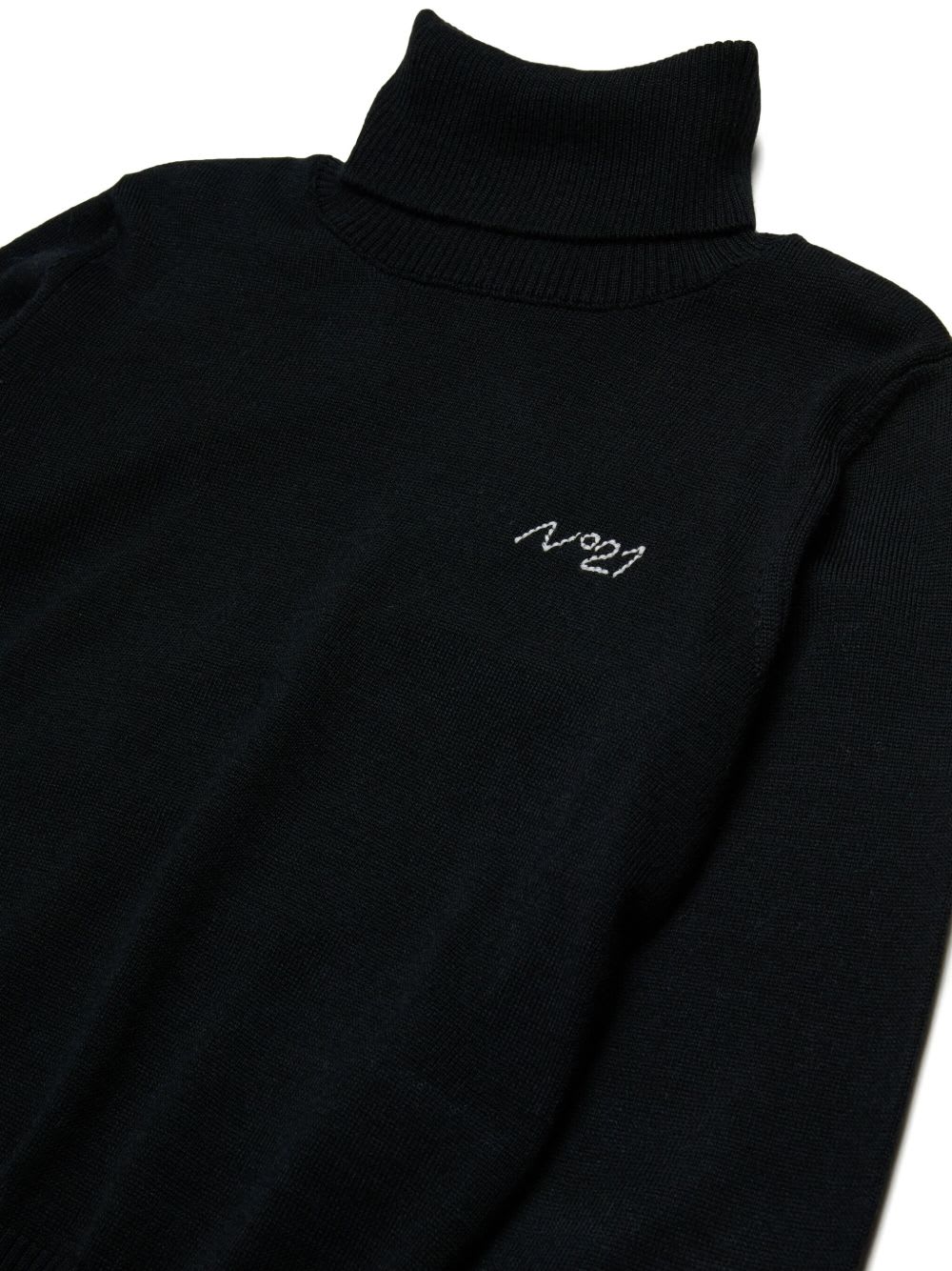 N°21 Nº21 Kids Turtleneck Sweater In Black