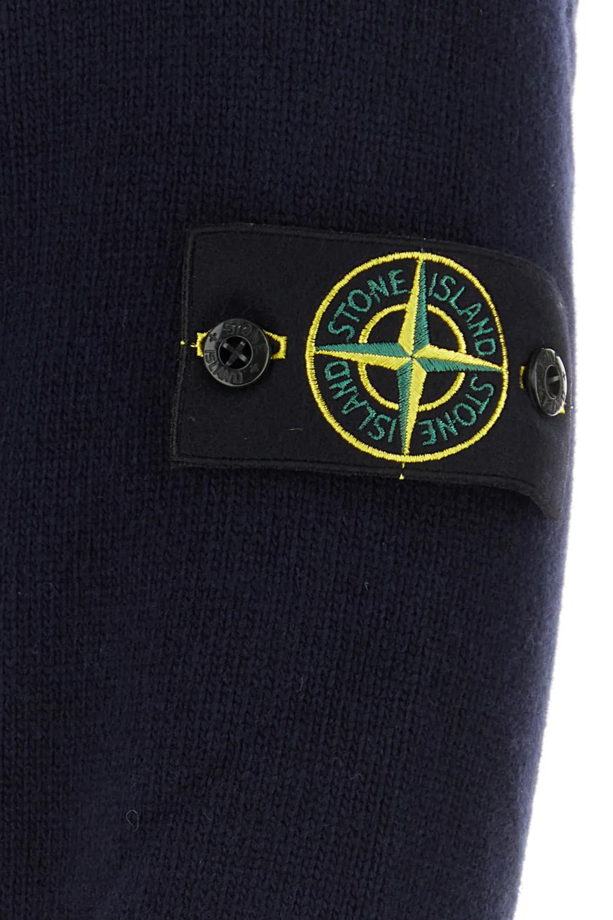 Shop Stone Island Black Wool Blend Sweater