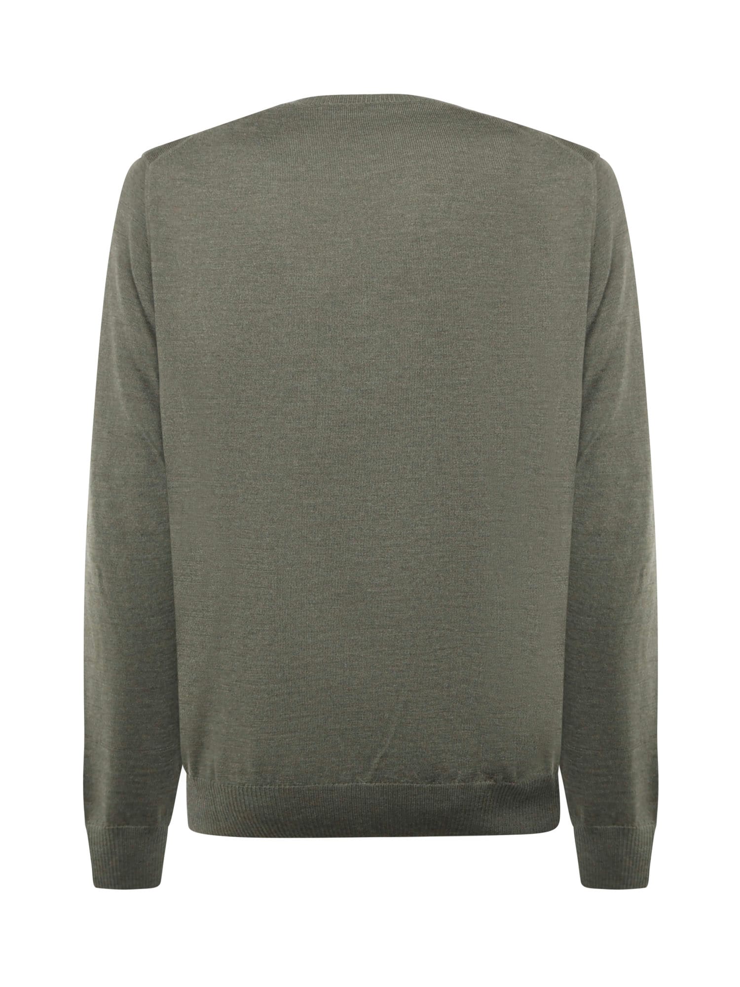 Fay Wool Crewneck Sweater In Green