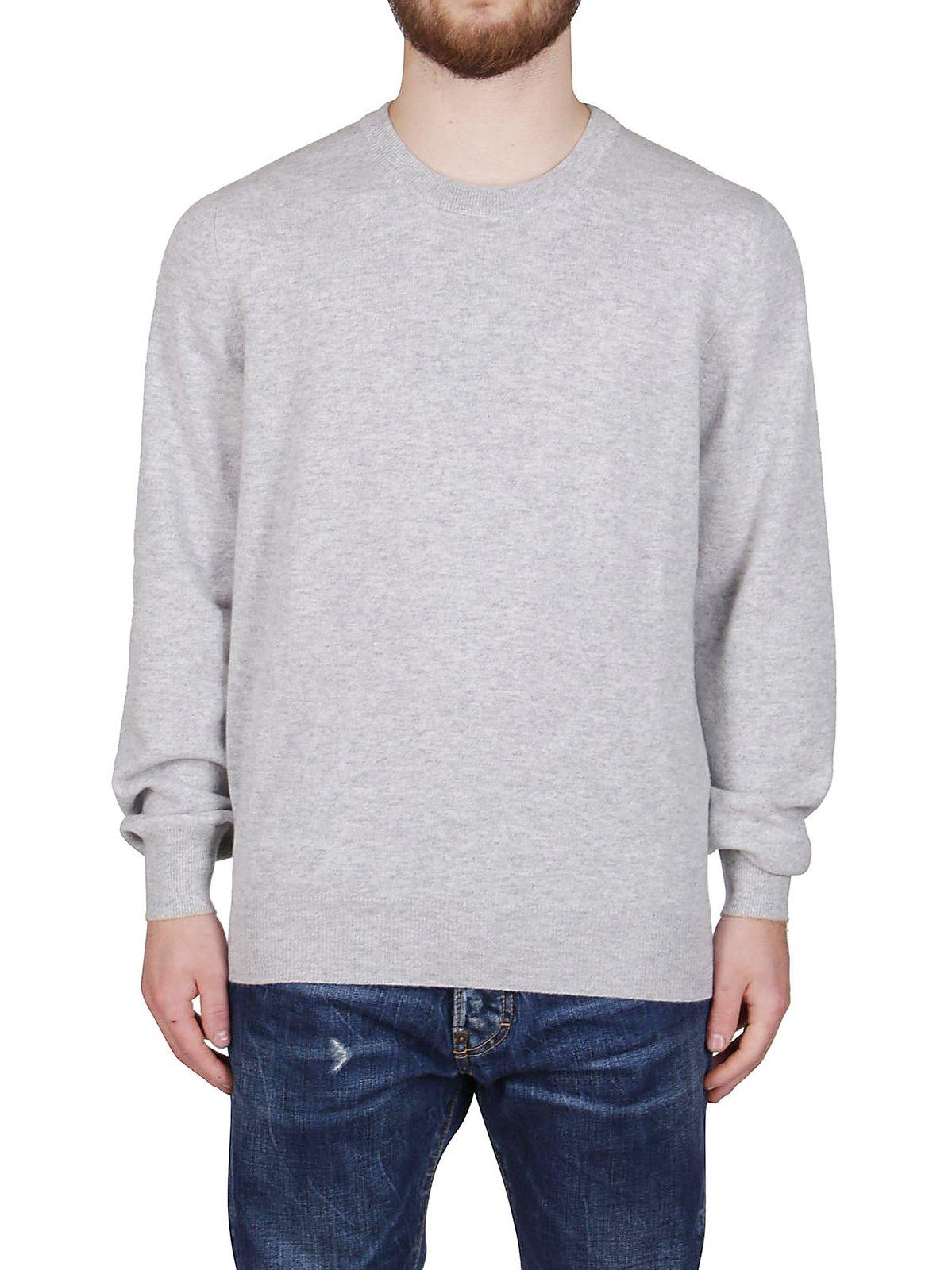Brunello Cucinelli Cotton Sweater In Mist Grey