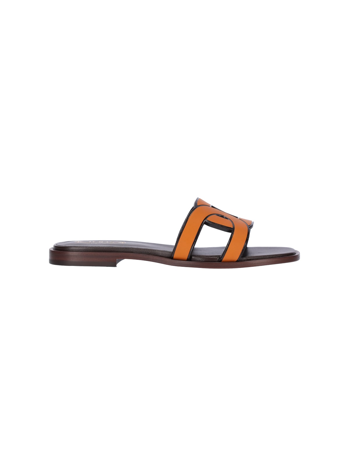 Shop Tod's Shaped Sandals In Orange
