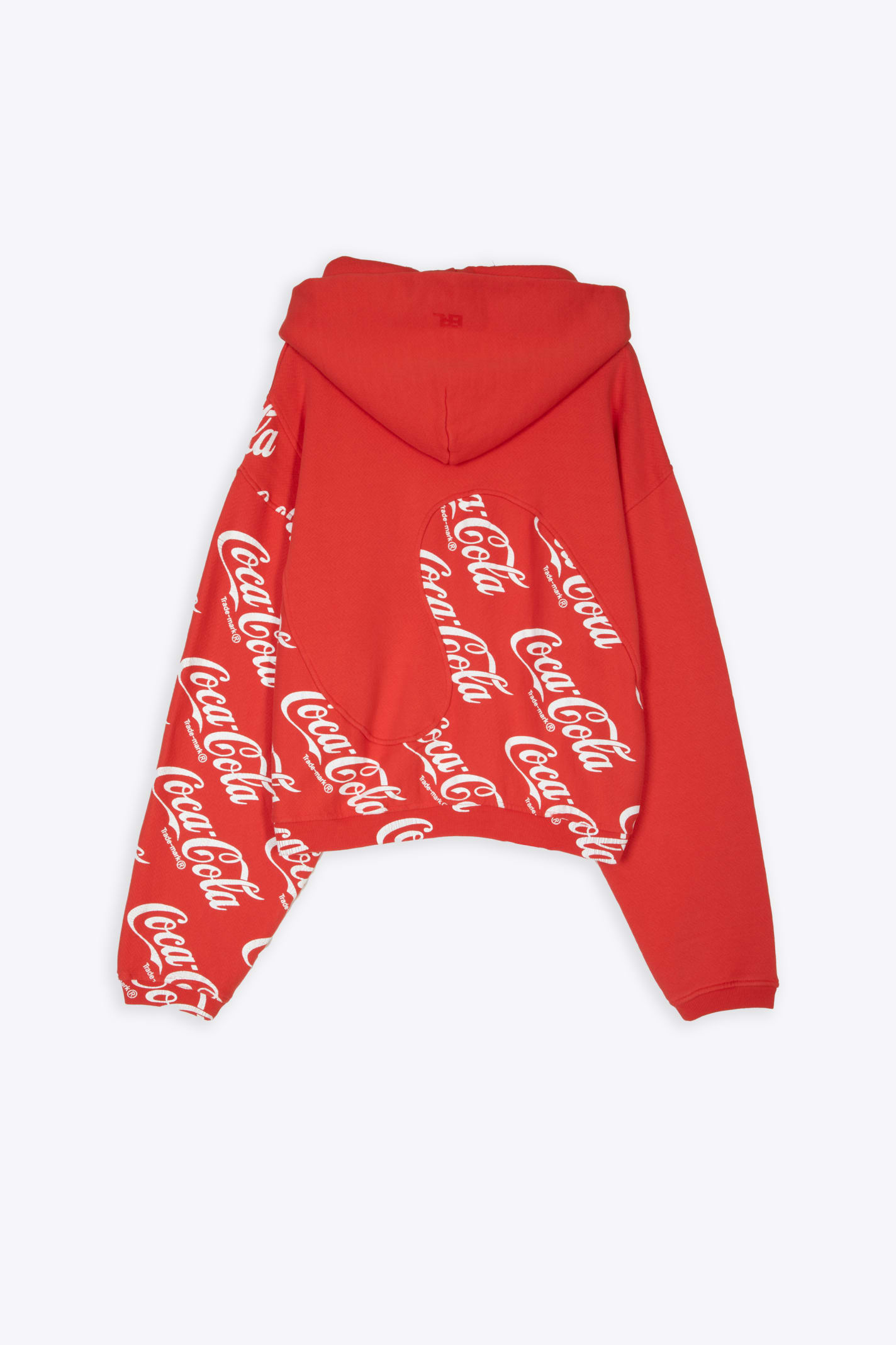 Shop Erl Men Coca Cola Swirl Hoodie Knit Red Coca Cola Swirl Hoodie - Men Coca Cola Swirl Hoodie Knit