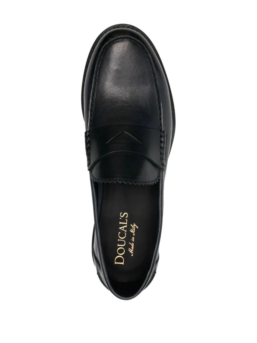 Shop Doucal's Penny Loafer In Night