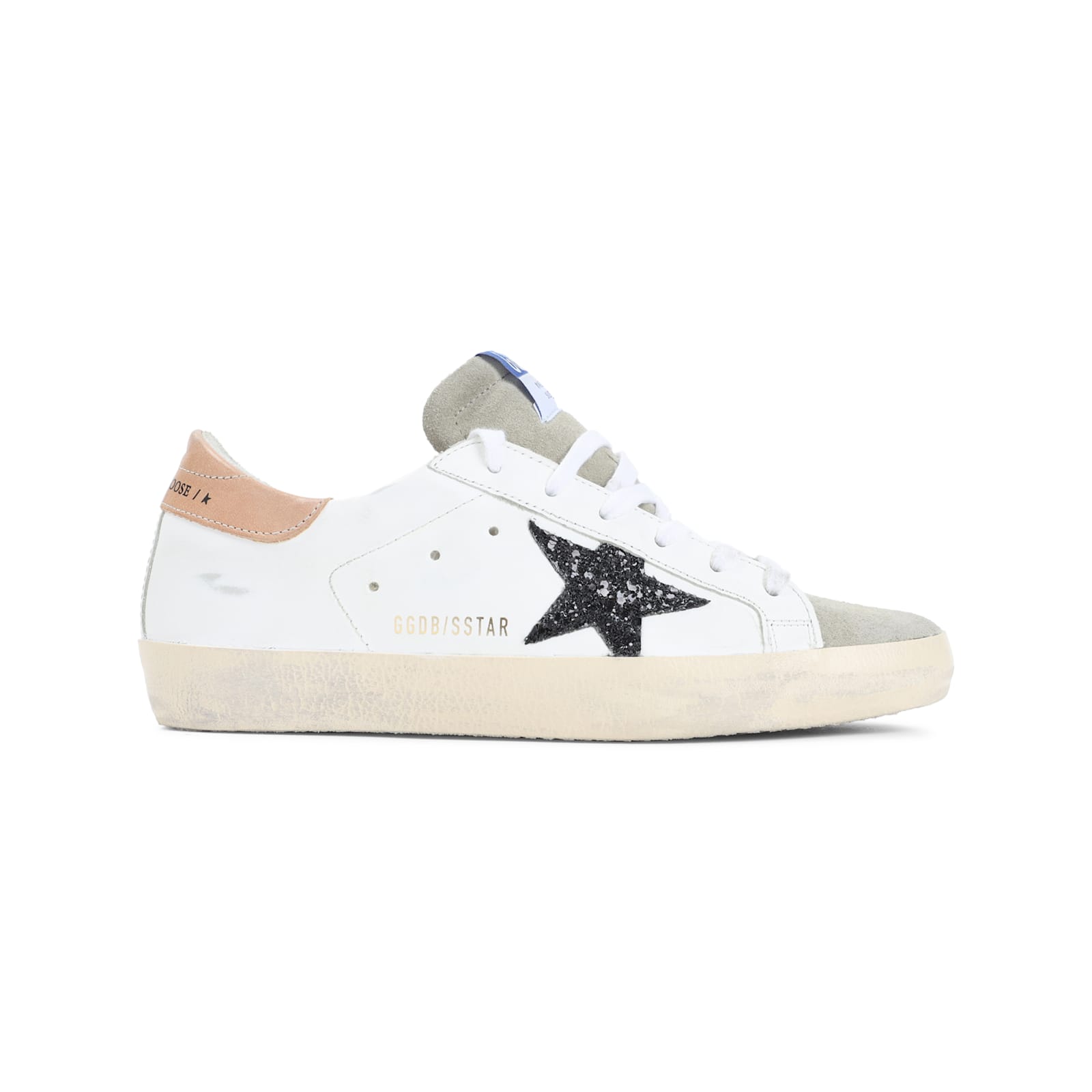 Golden Goose White Leather Low-top Sneakers With Contrasting Accents In White