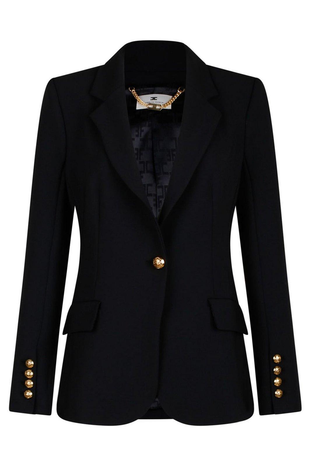 Embroidery And Strap Crêpe Jacket - Elisabetta Franchi - Modalova