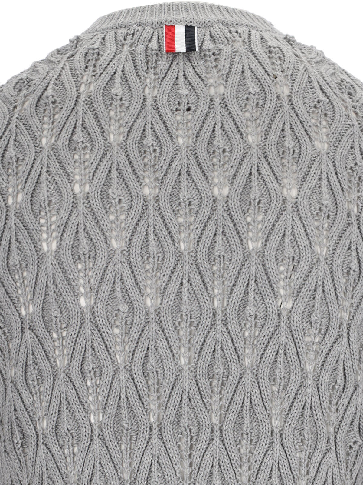 Shop Thom Browne Openwork Sweater In Gray