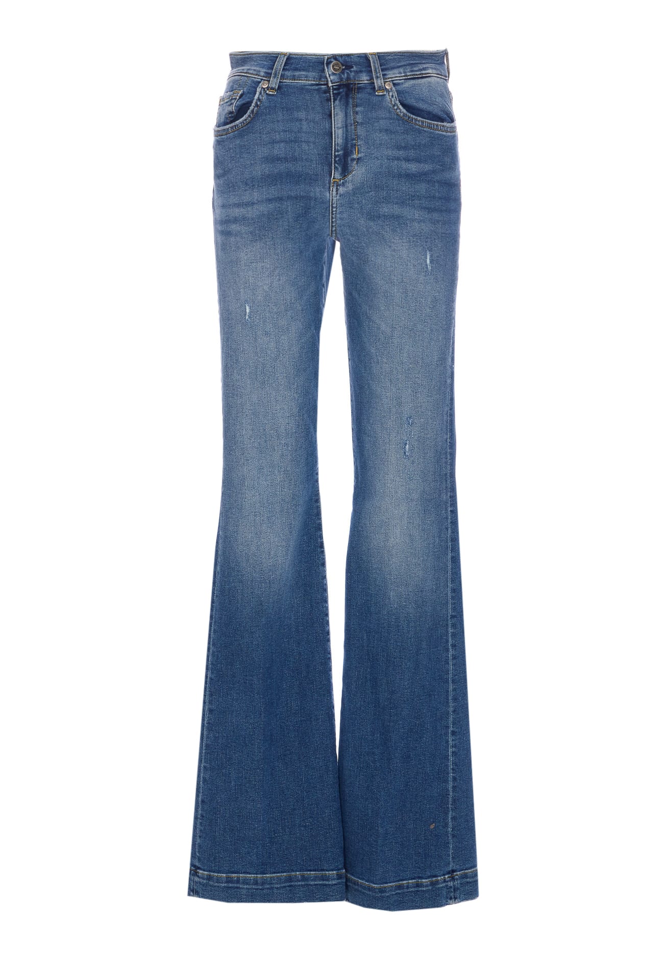 Liu •jo Liu Jo Authentic Dark Wash Flared Jeans In Denim