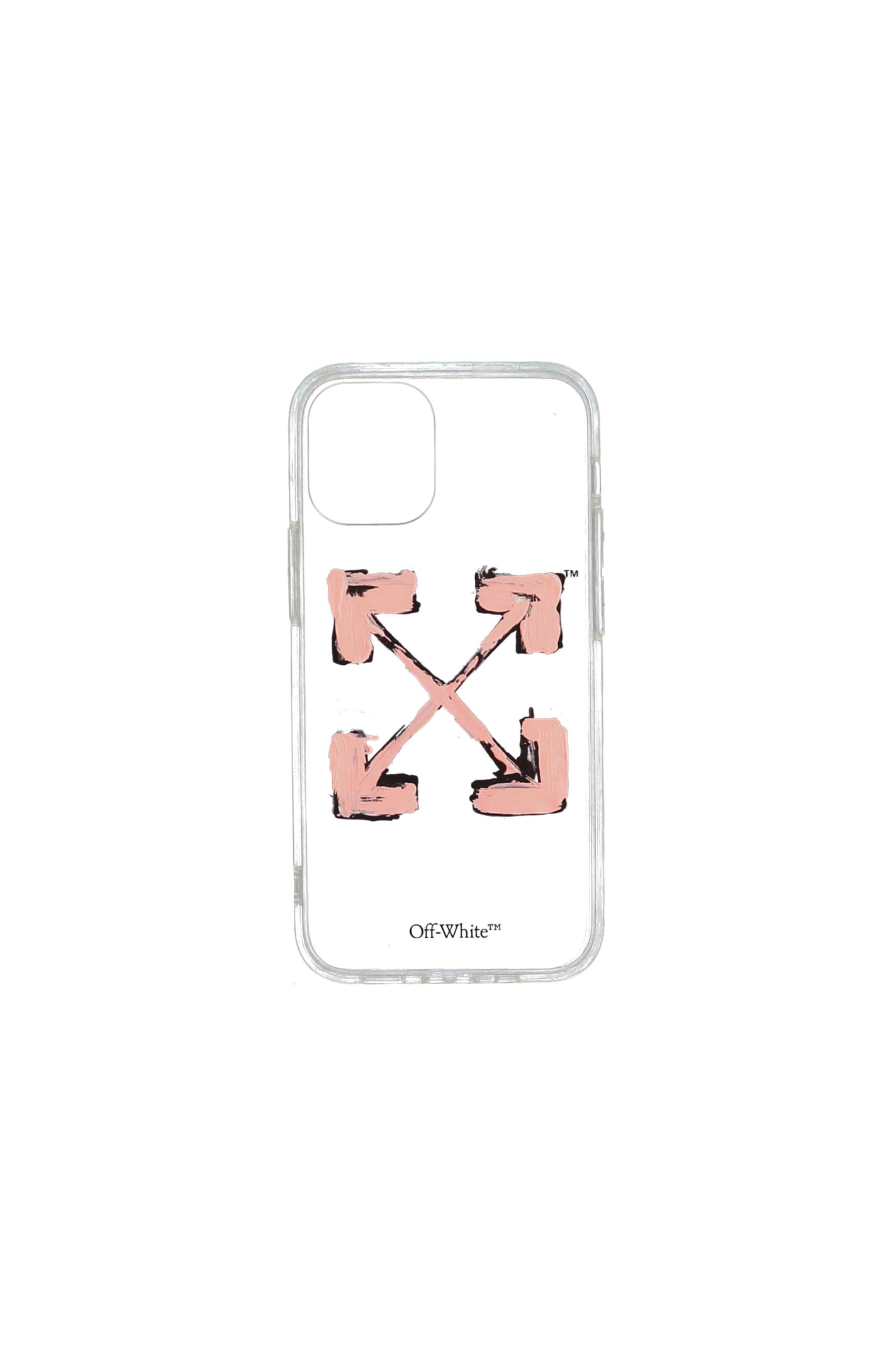 Off-white Printed Iphone 12 Mini Case In Transparent