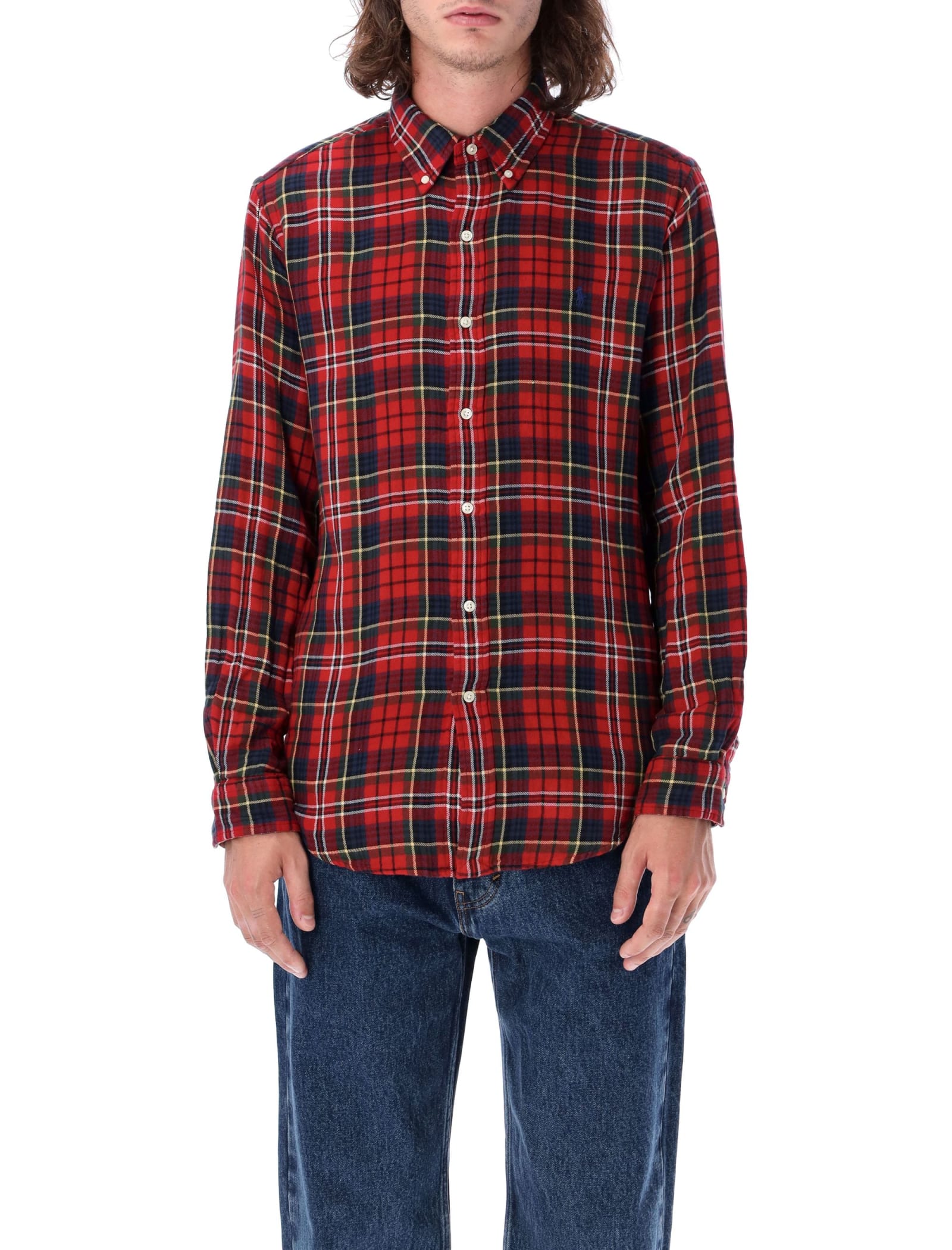 Polo Ralph Lauren Check-print Cotton Shirt In Check Red | ModeSens