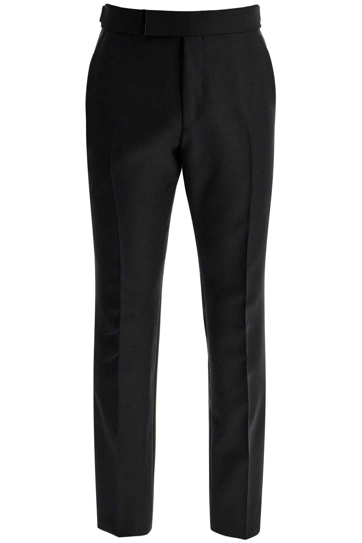 Shop Tom Ford Tailored Wool And Mohair Trousers In Black (black)