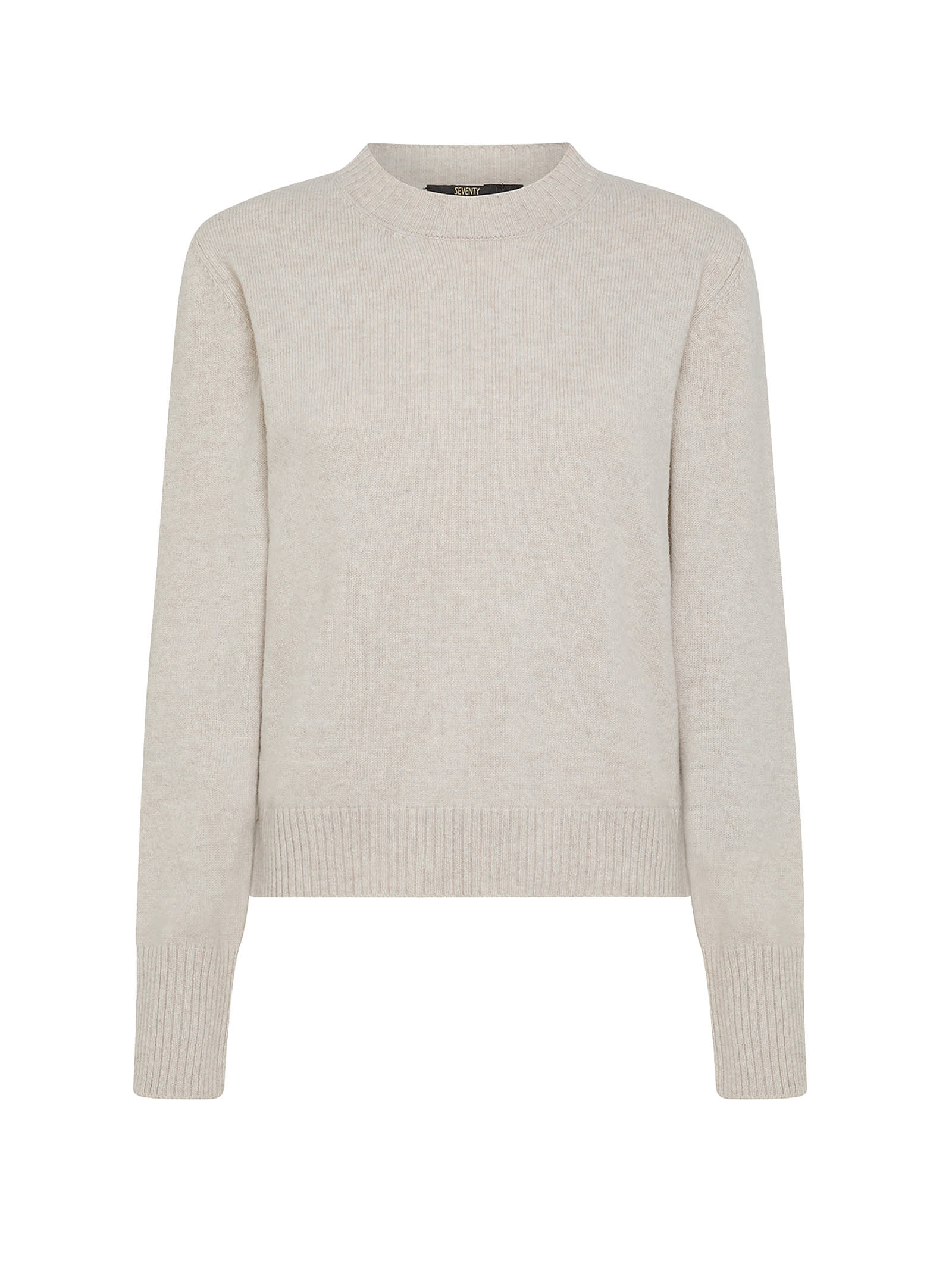 Seventy Cream Crewneck Wool Sweater In Neutral