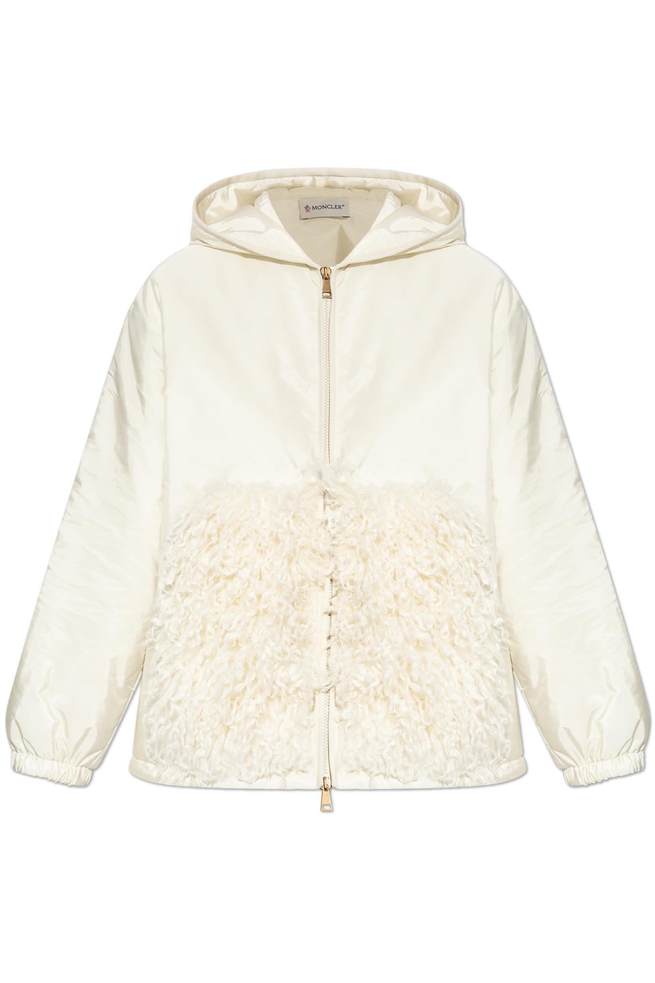 Moncler Textured Hooded Blazer Long Sleeves In Multi