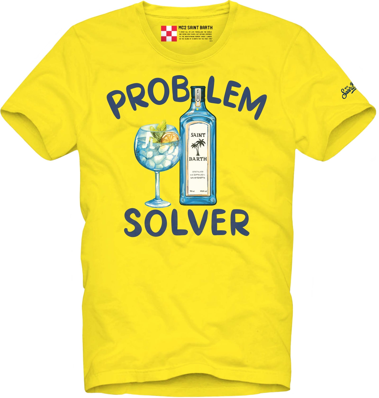 MC2 Saint Barth Yellow Problem Solver Print Man T-shirt