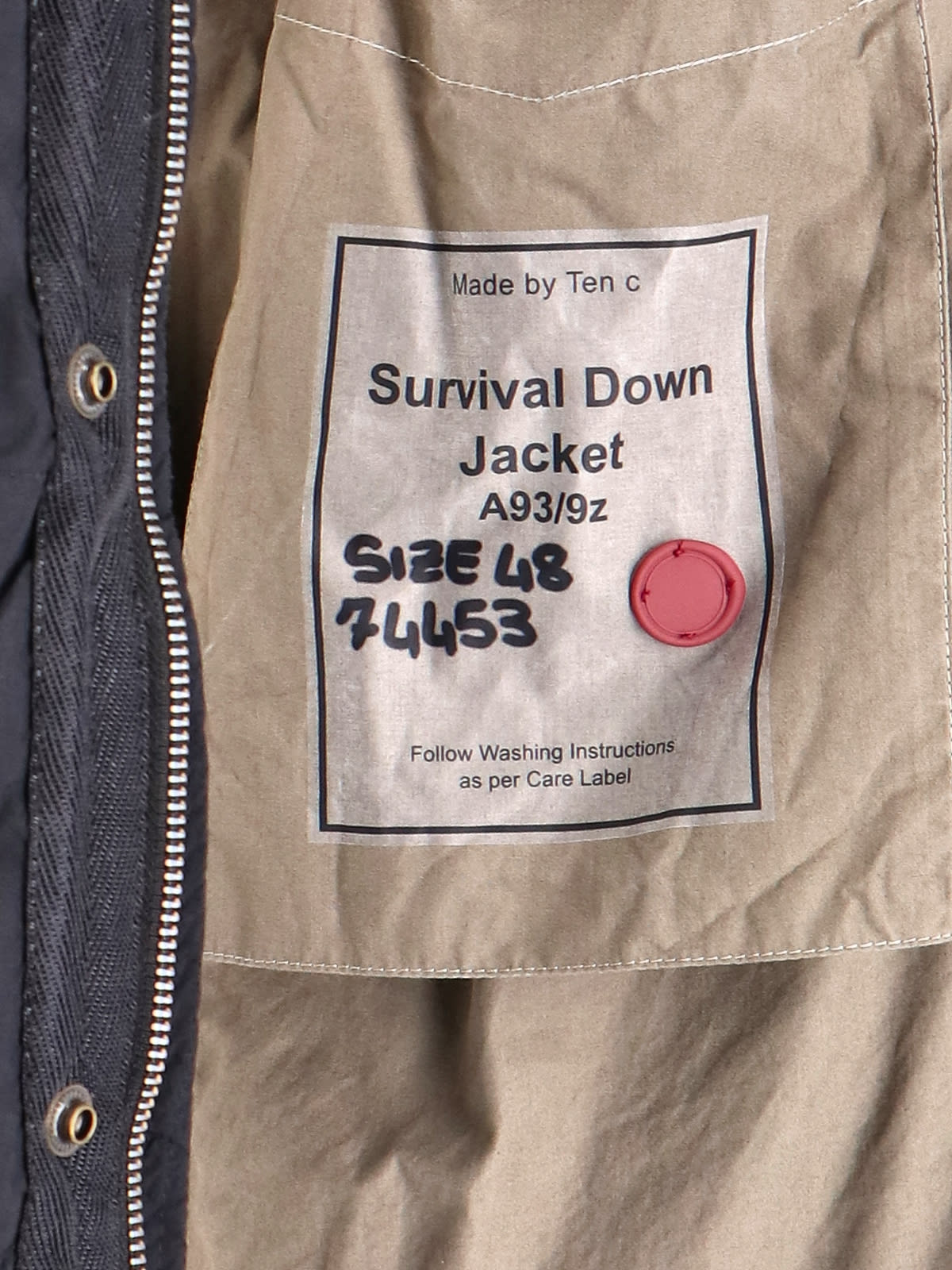 Shop Ten C Survival Down Jacket In Black