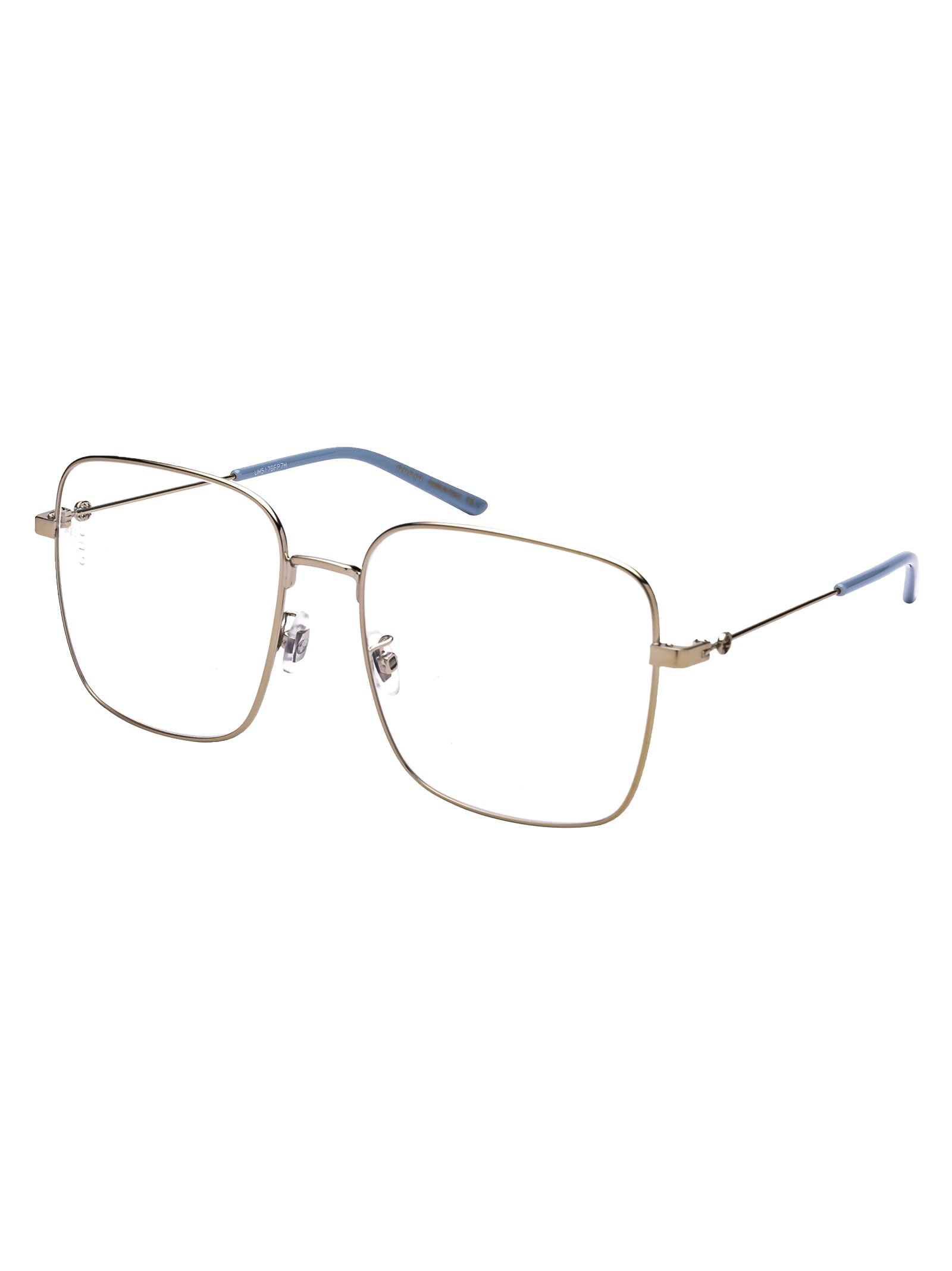 Shop Gucci Gg0445o Glasses In 002 Gold Gold Transparent