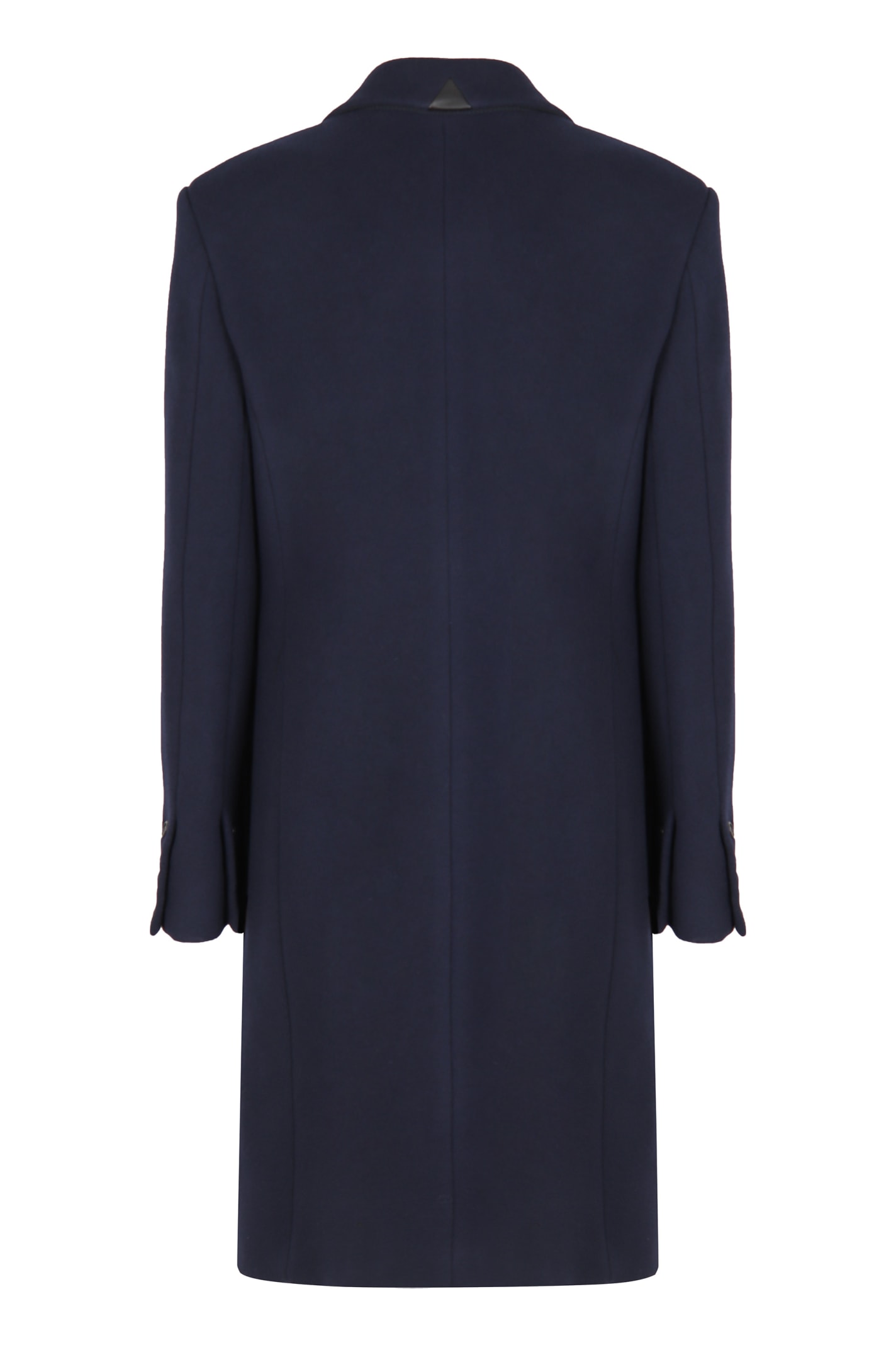 Shop Pinko Cambogia Single-breasted Wool Coat In Blue