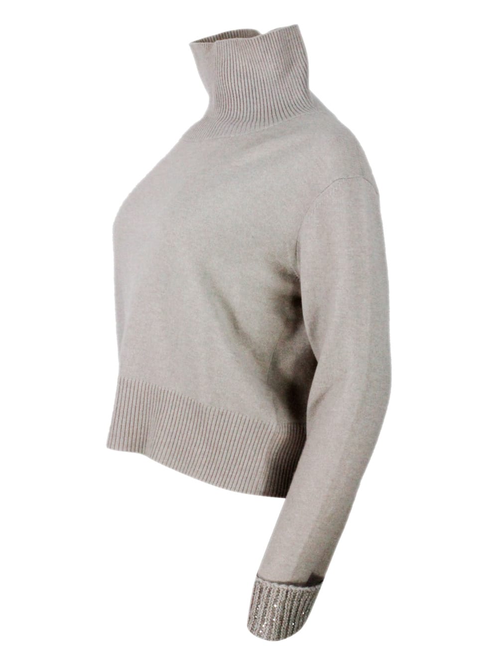 Shop Fabiana Filippi Sweater In Beige