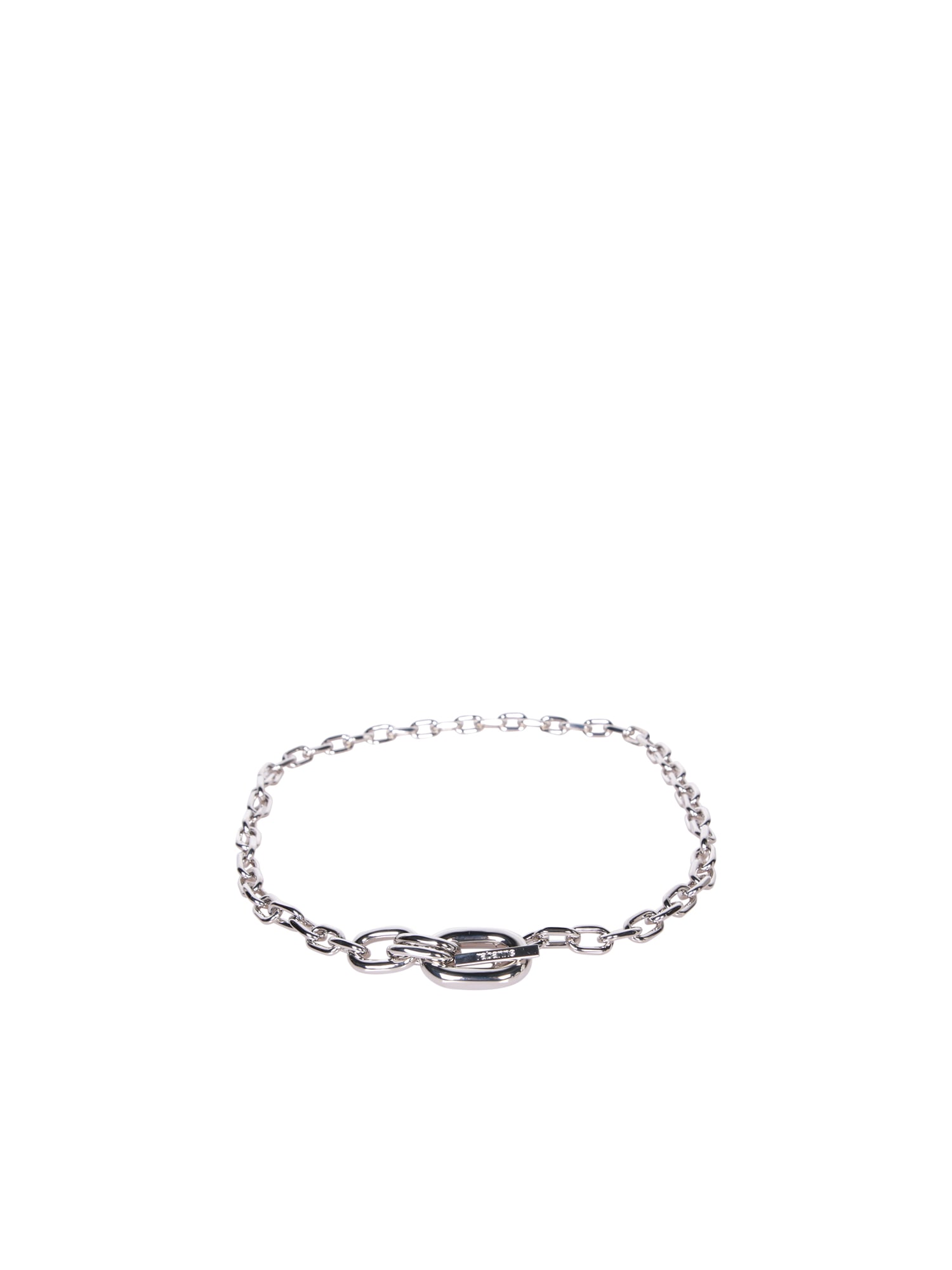 Rabanne Paco  Xl Link Pendant Necklace In Silver In Metallic