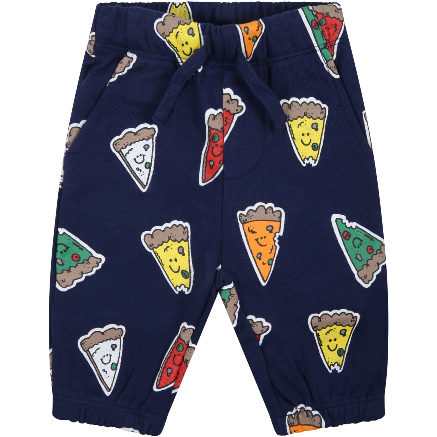 Stella McCartney Kids Blue Sweatpants For Baby Kids With Pizzas