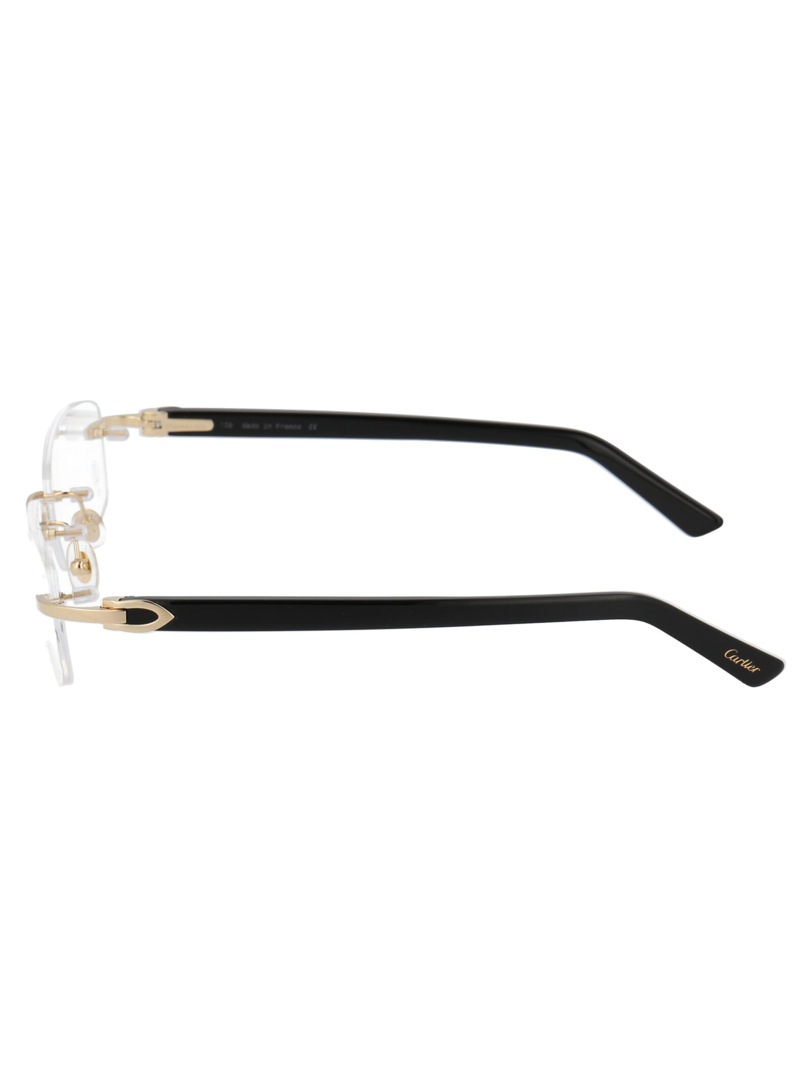 Cartier Ct0048o Glasses In 002 Gold Black Transparent | ModeSens