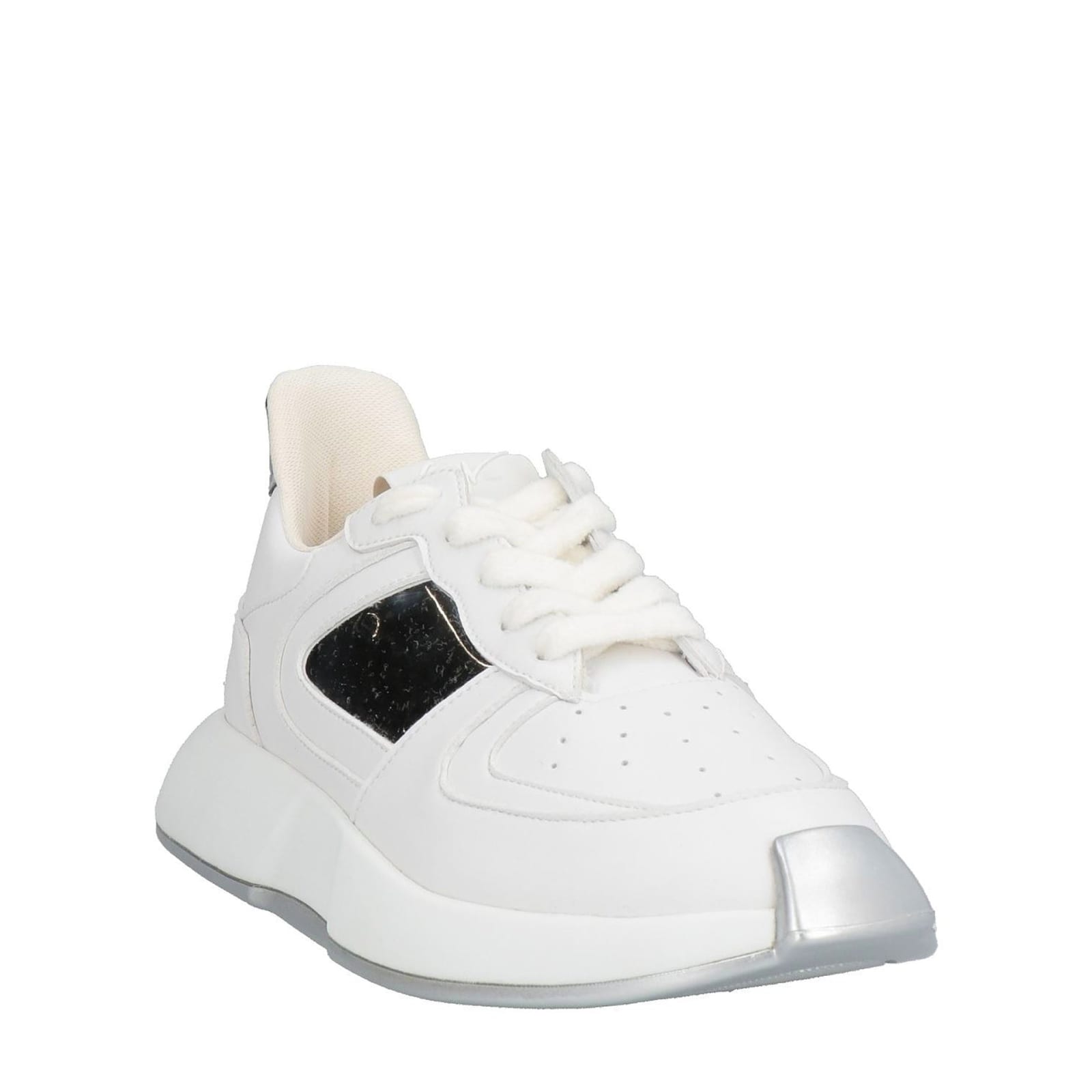 Shop Giuseppe Zanotti Leather Sneakers In White